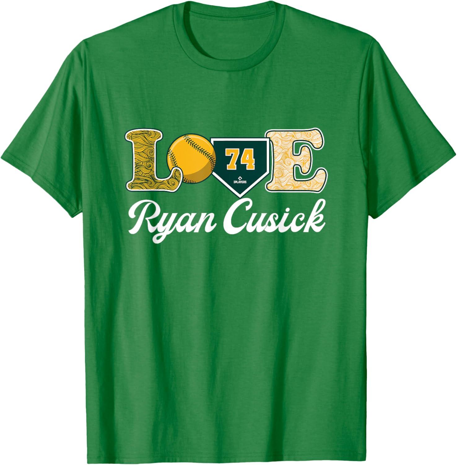 Ryan Cusick Oakland Baseball T-Shirt MLBPA Apparel for Fans - 1