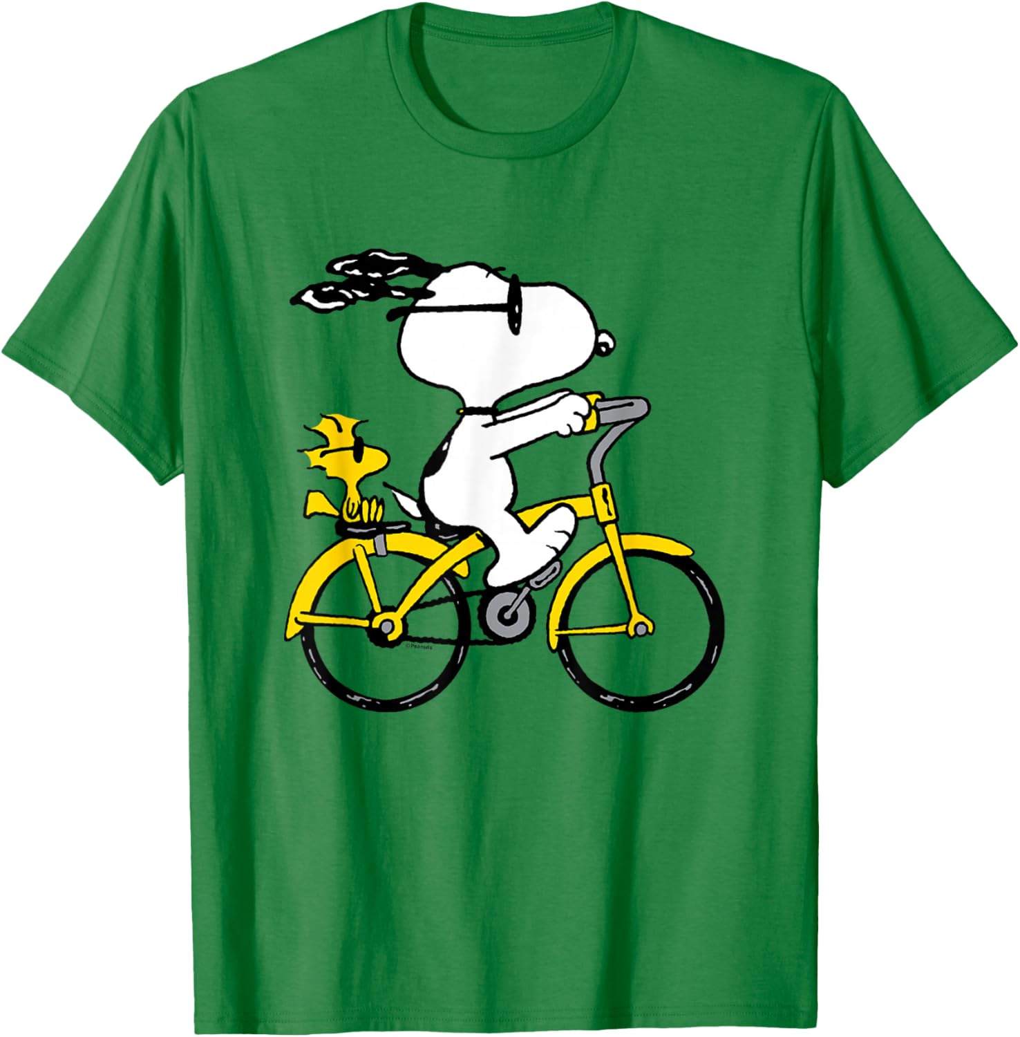 Snoopy and Woodstock Bike Ride T-Shirt for Fun Casual Outfits - 12