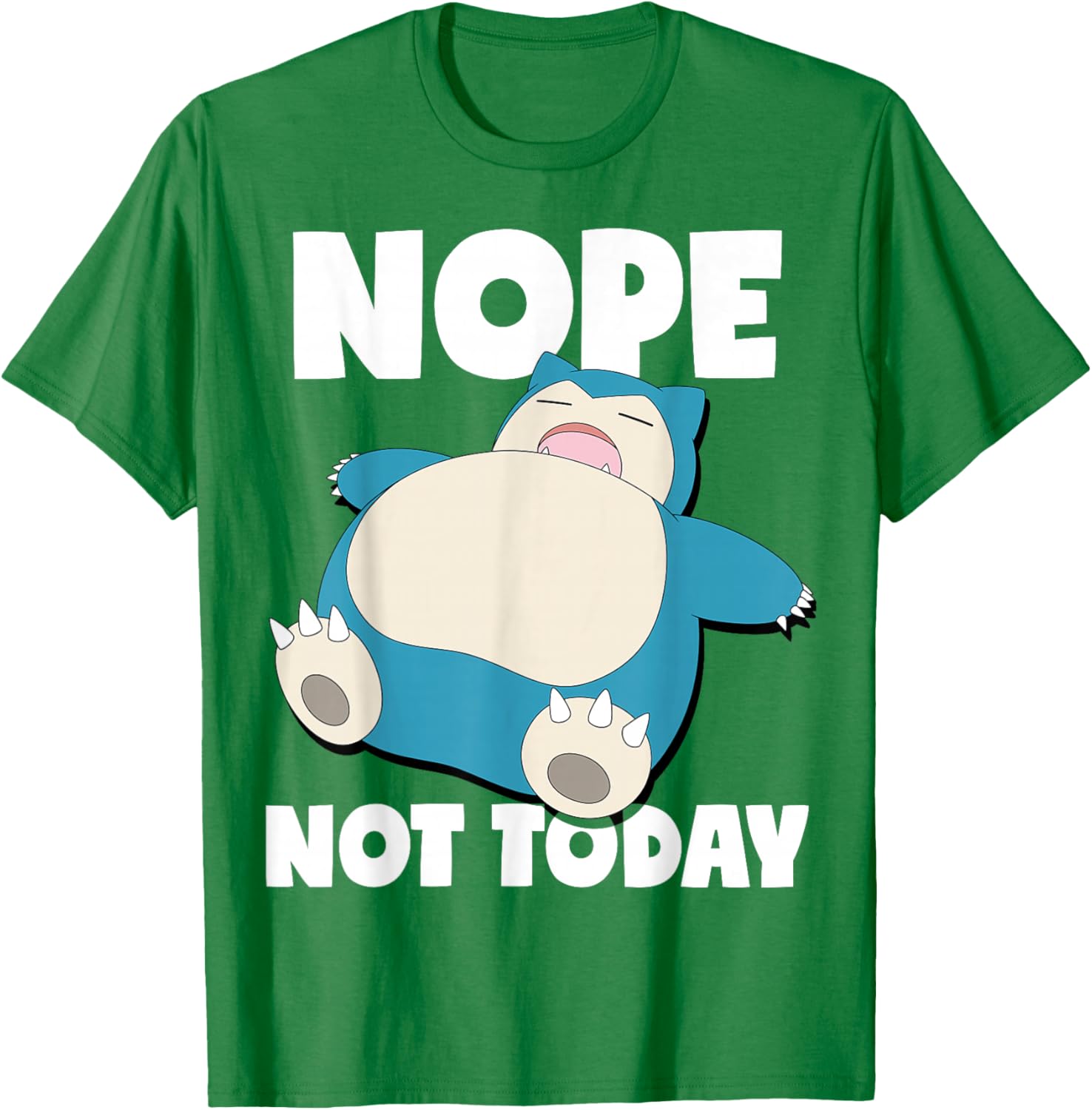 Snorlax Sleeping Nope Not Today T-Shirt for Pokémon Fans - Fun Apparel - 3