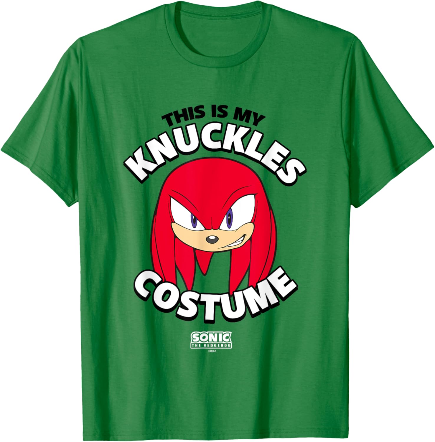 Sonic The Hedgehog Knuckles Costume T-Shirt Perfect for Halloween Fun - 10