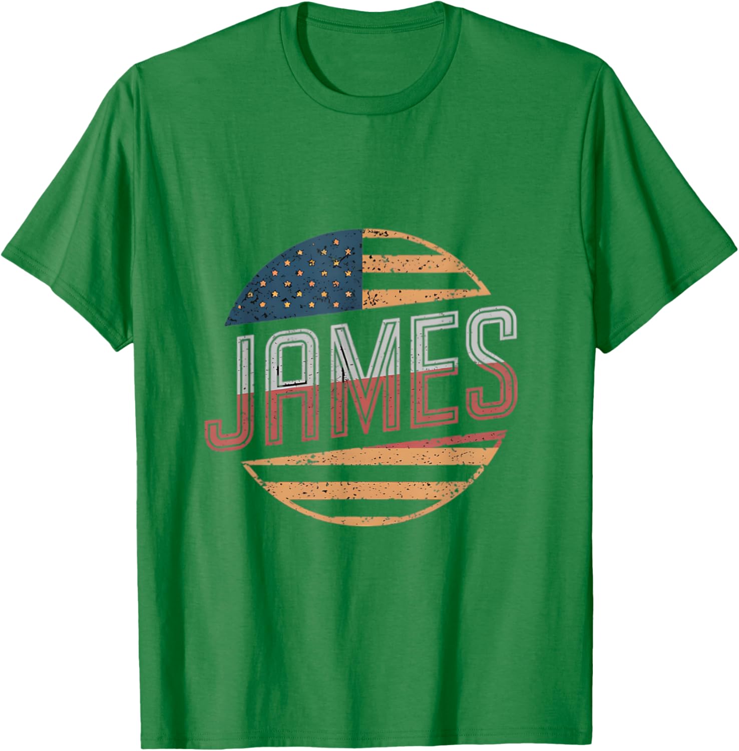 Personalized JAMES USA Flag T-Shirt for Patriotic Style and Comfort - 4