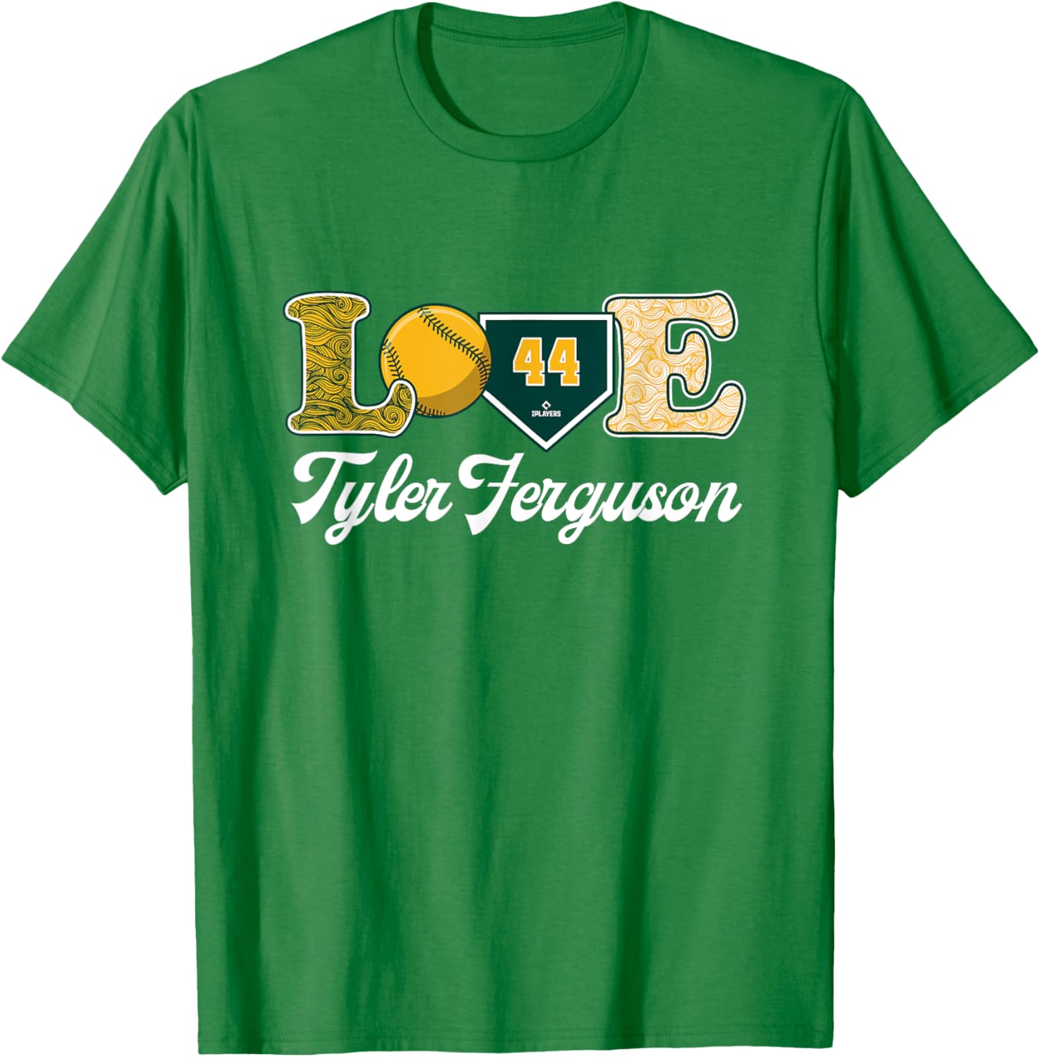 Tyler Ferguson Oakland Baseball MLBPA T-Shirt for Fans and Players - 4