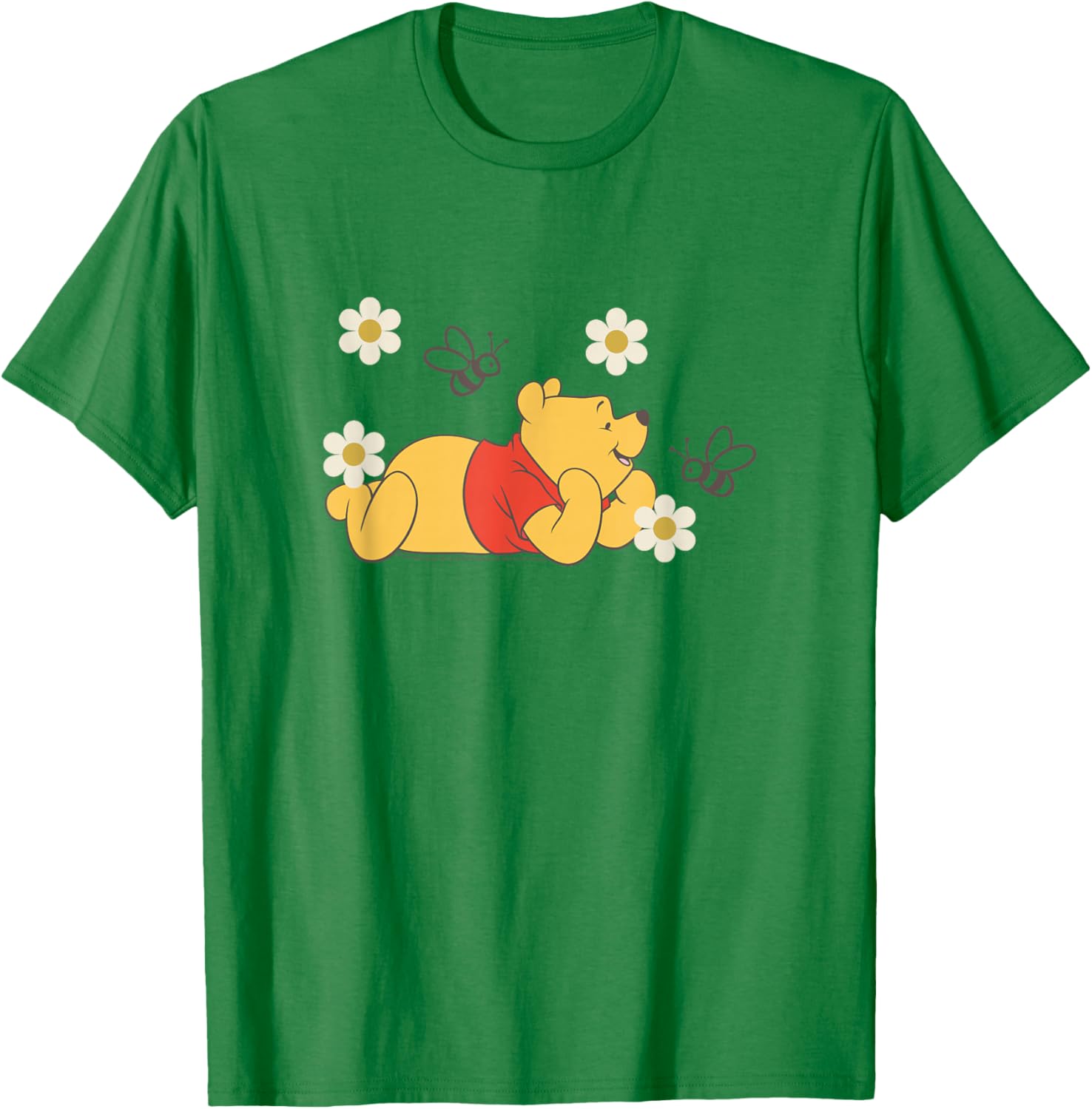 Winnie The Pooh Floral T-Shirt with Bees - Cute Nature-Inspired Apparel - 11