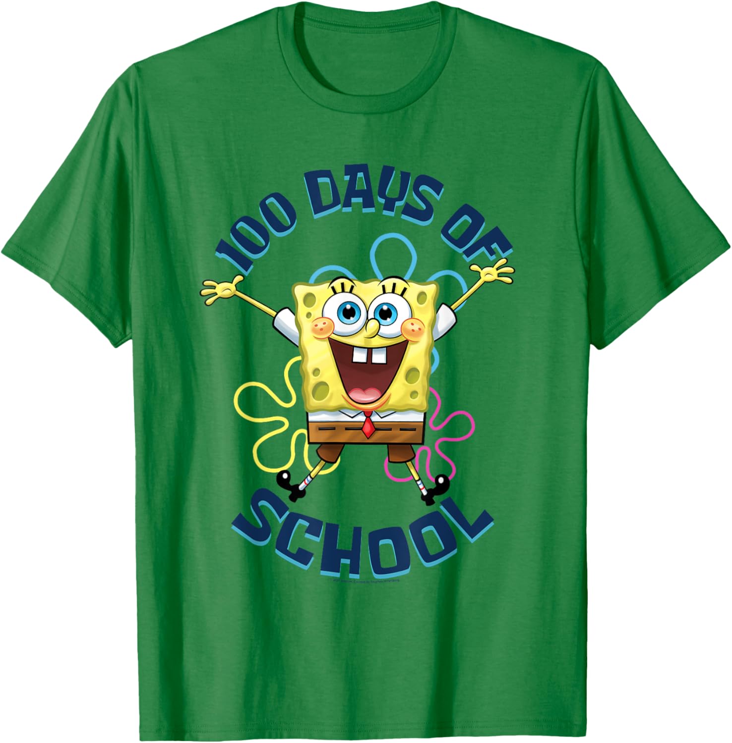 SpongeBob SquarePants 100 Days of School Fun Jump T-Shirt for Kids - 7