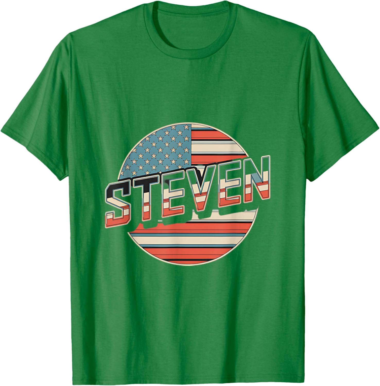 Personalized STEVEN USA Flag T-Shirt for Patriots - Perfect for Any Occasion - 15