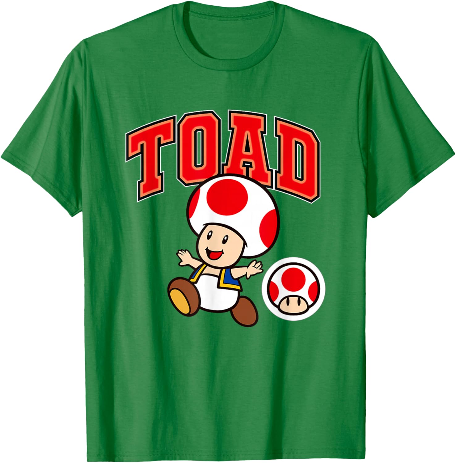 Super Mario Toad Collegiate Style T-Shirt for Fun Gaming Fashion - 16
