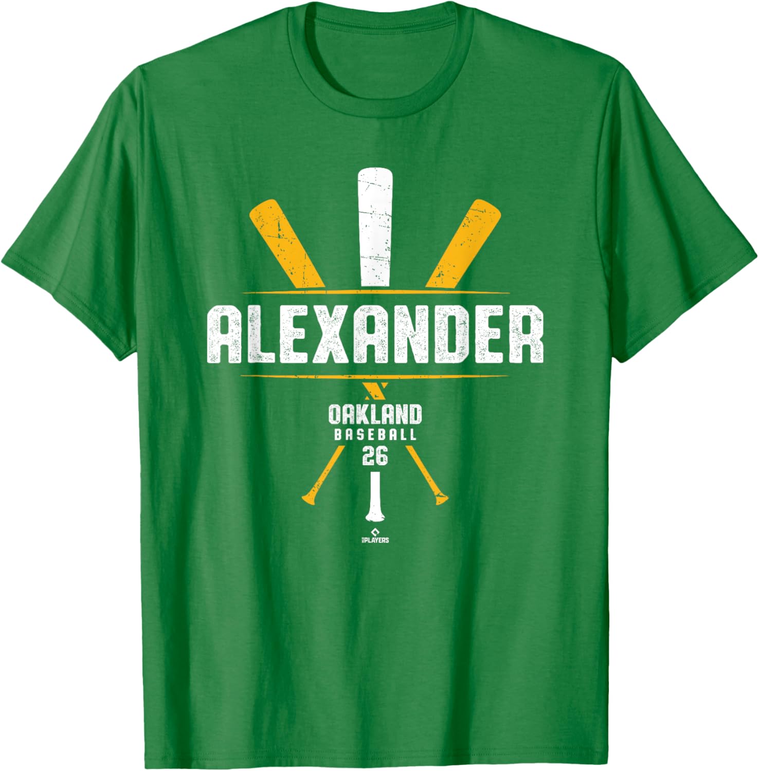 Vintage Oakland Baseball T-Shirt with CJ Alexander Baseball Bat Design - 1
