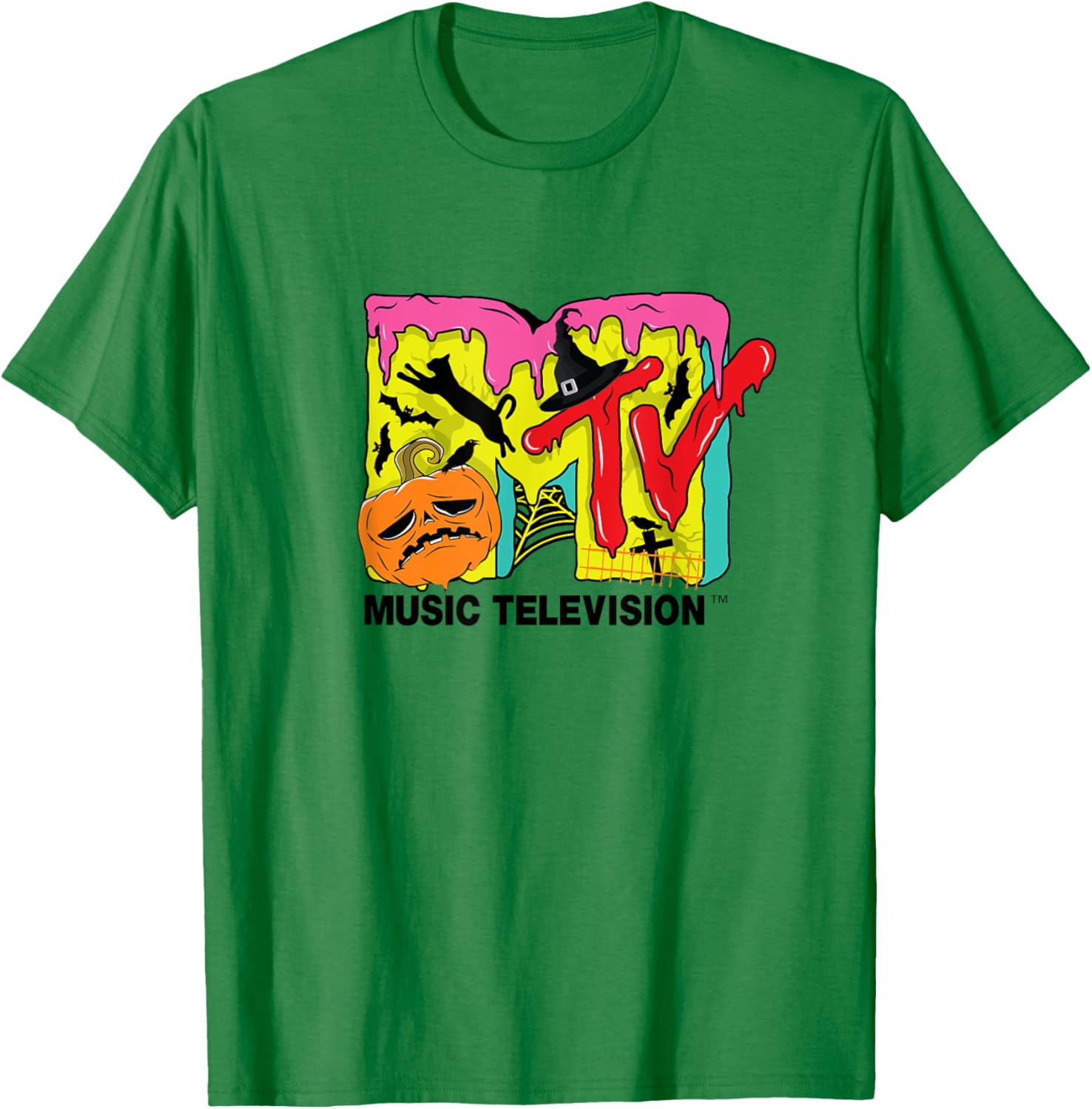 Mademark x MTV Halloween T-Shirt with Pumpkin and Cats Design - 3