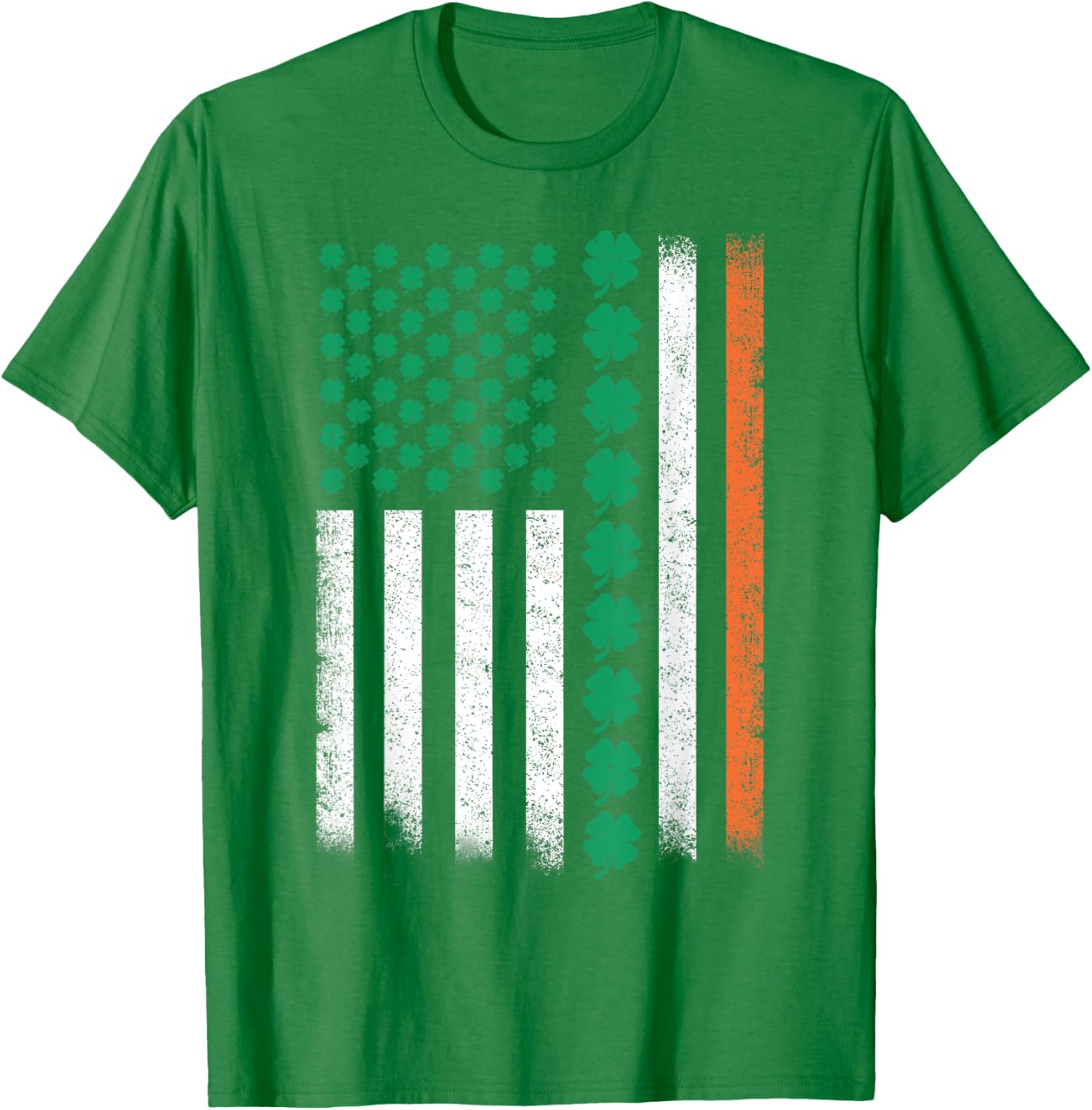 Vintage American Flag St Patricks Day Lucky Shamrock T-Shirt for All - 20