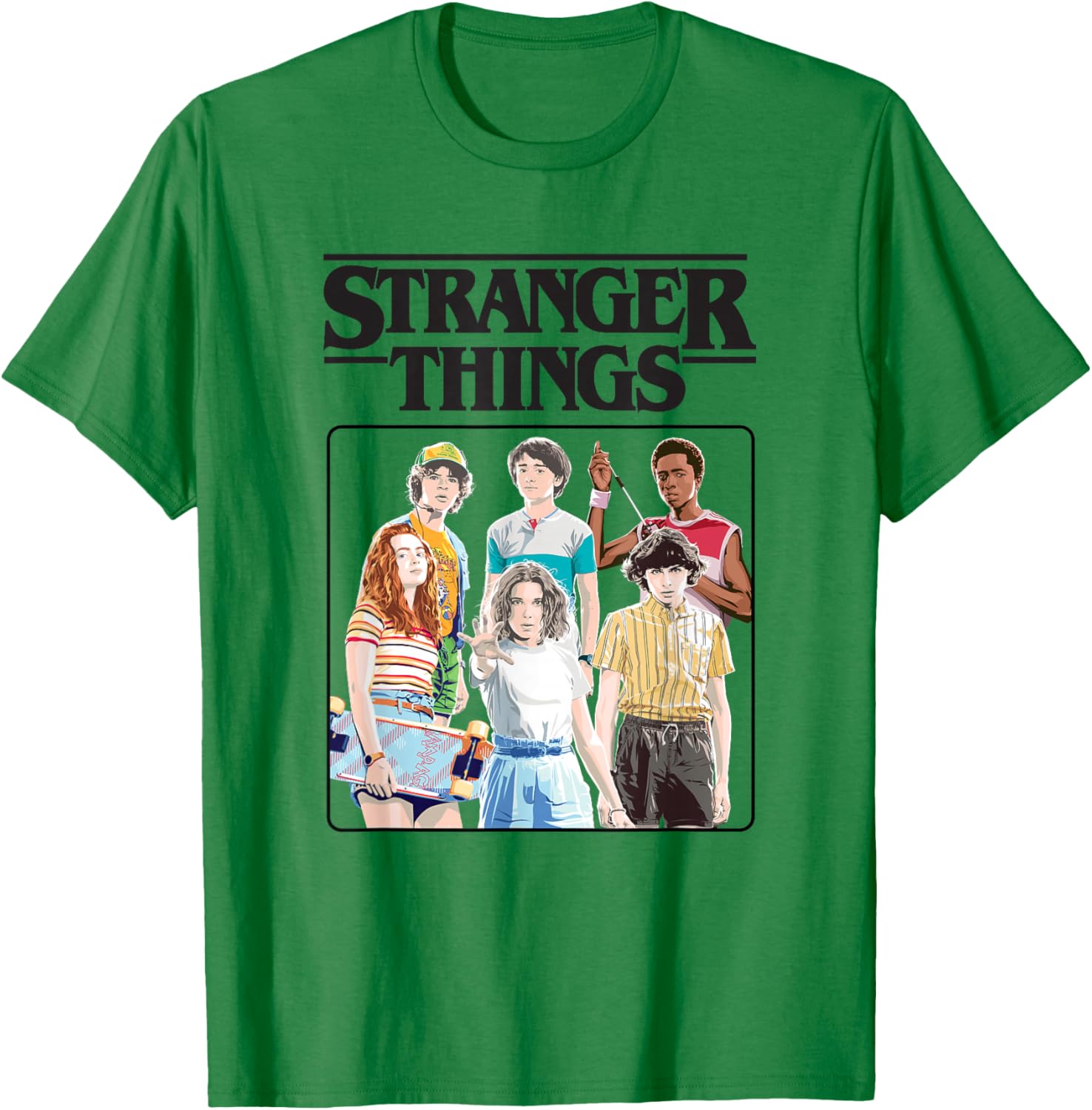 Stranger Things Vintage Eighties T-Shirt with Retro Group Logo Design - 8
