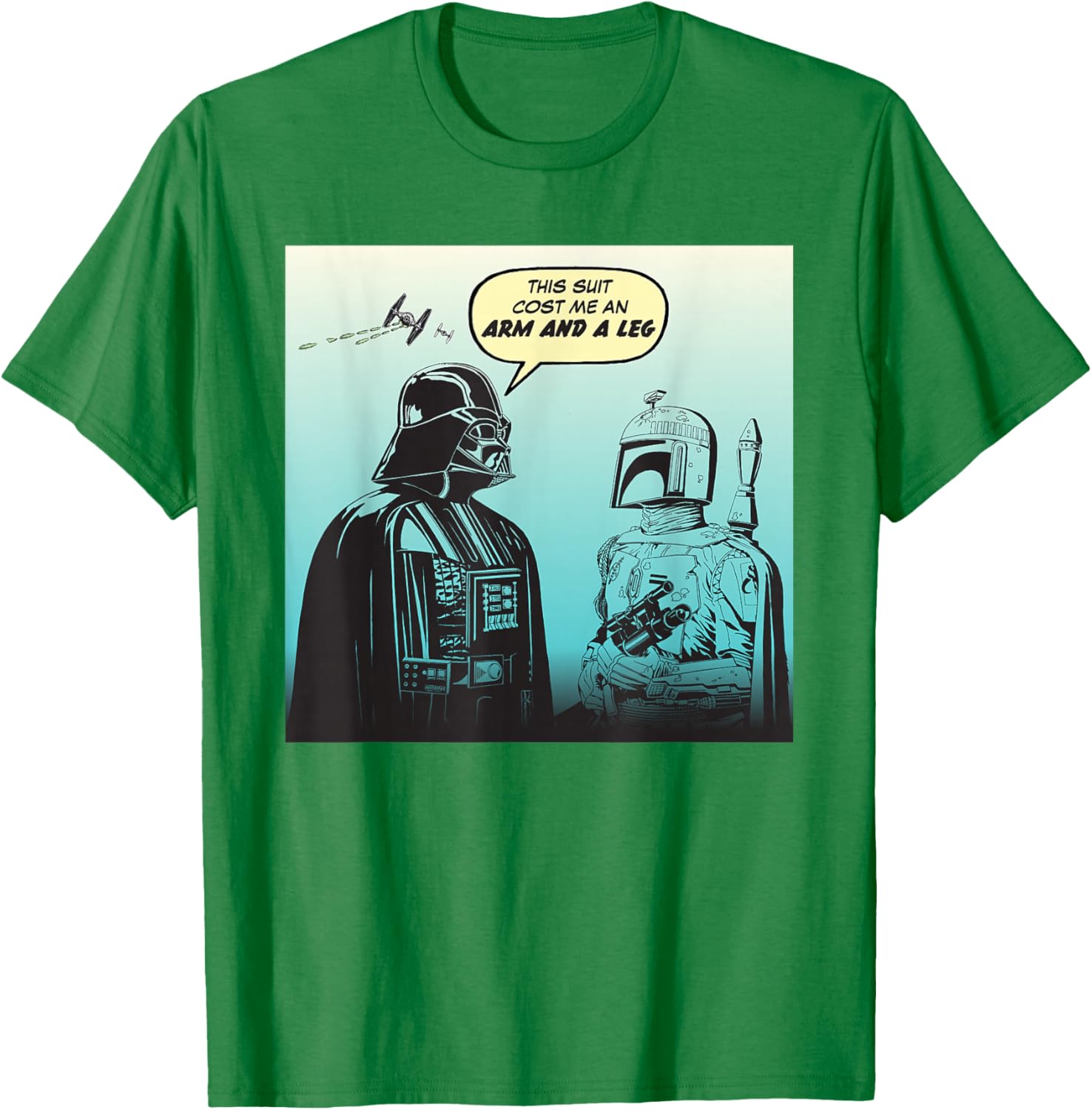 Star Wars Funny Darth Vader and Boba Fett Comic T-Shirt for Fans - 3