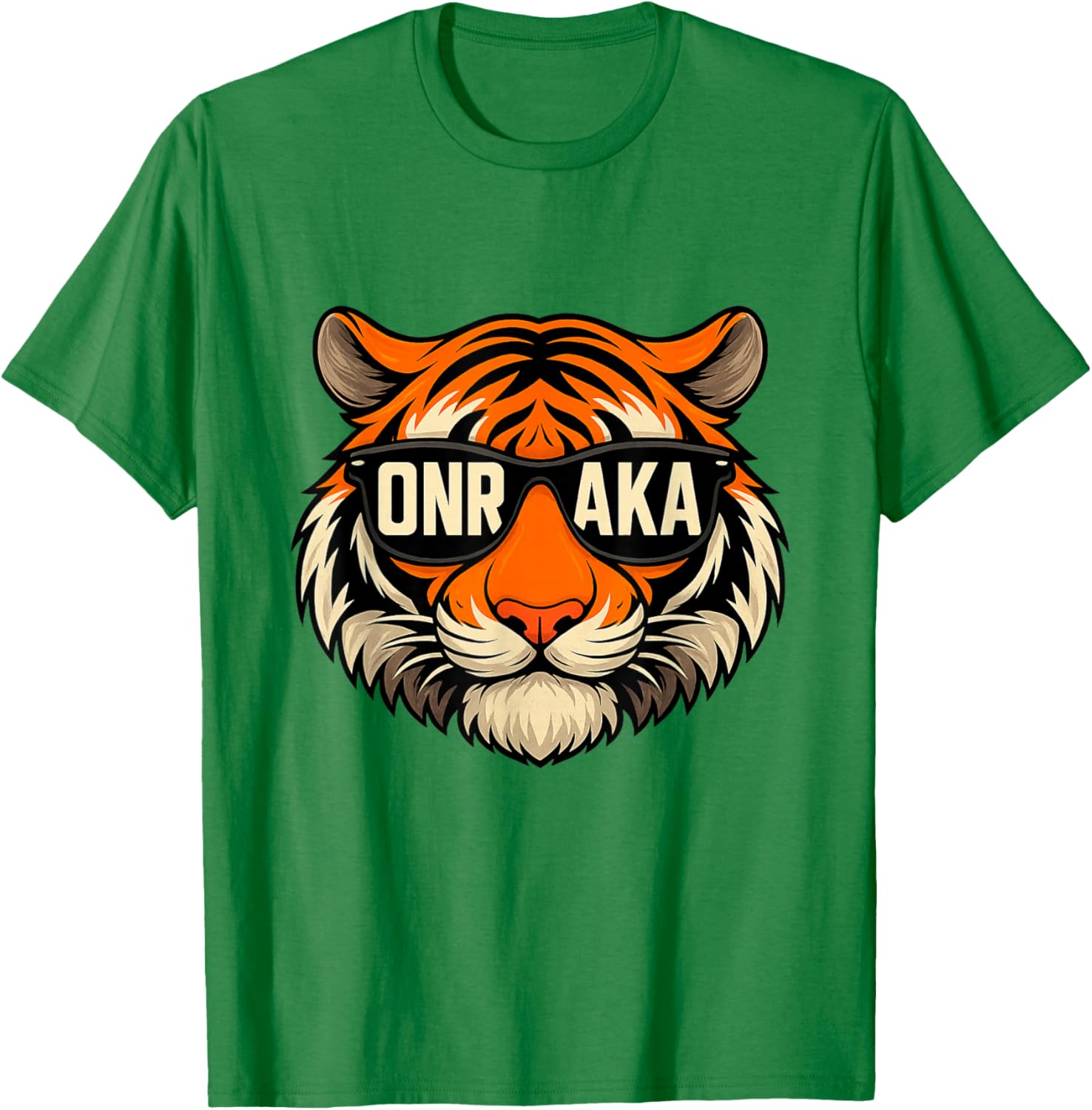 Vintage Tiger Graphic T-Shirt Onrakas Retro Sunglasses Unity Apparel - 4