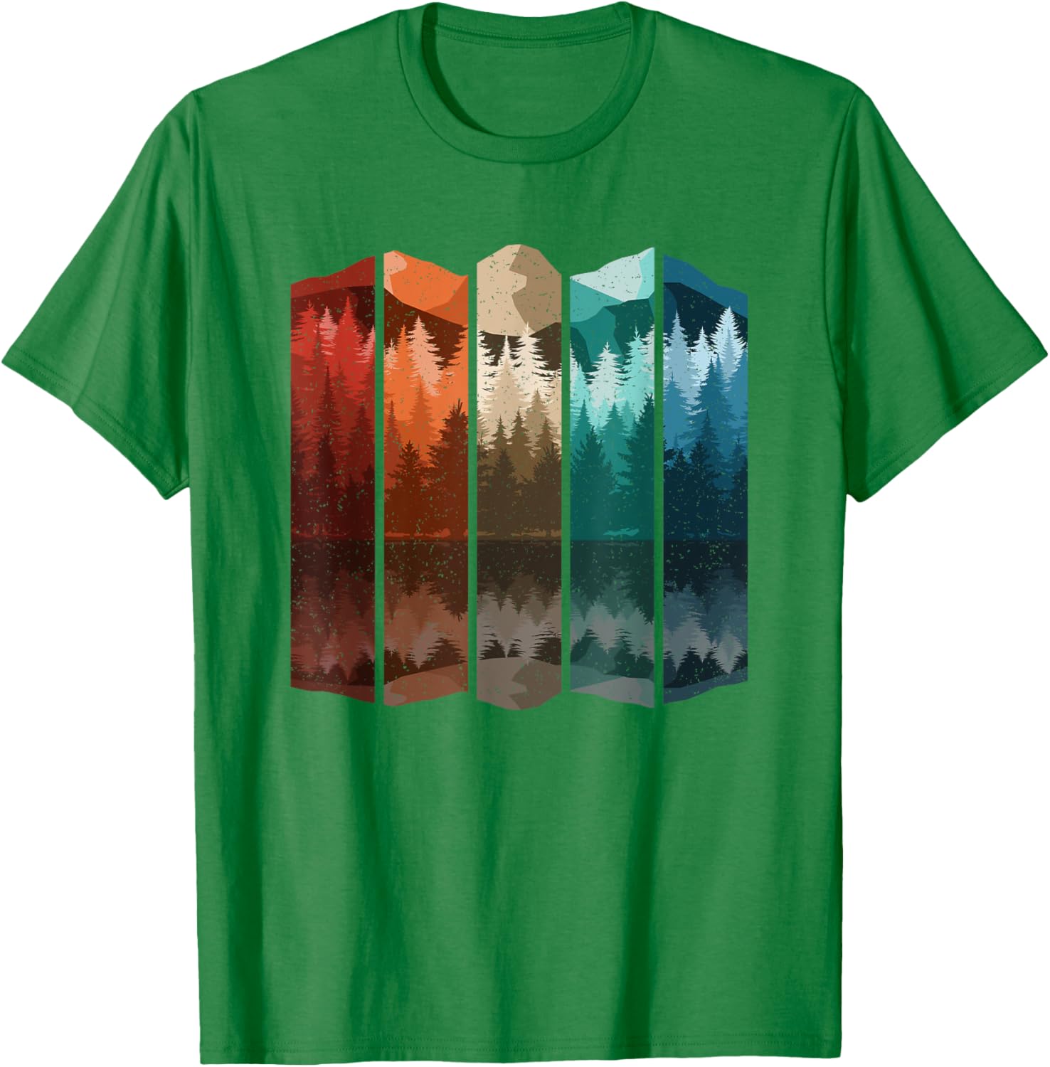 Vintage Mountain Forest Tree T-Shirt for Men - Retro Nature Style Apparel - 16