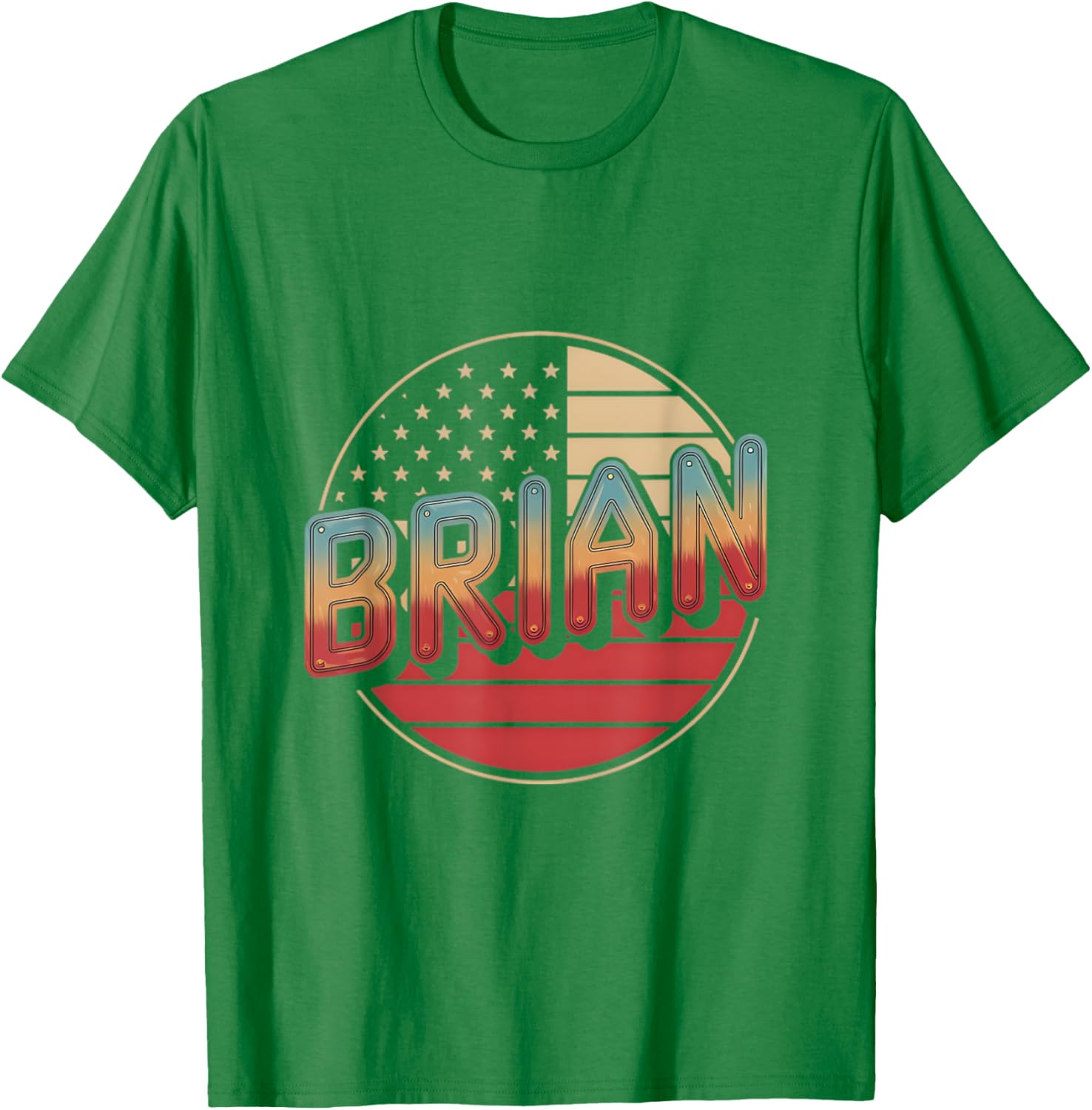 Personalized BRIAN USA Flag Patriot T-Shirt for Proud Americans - 2