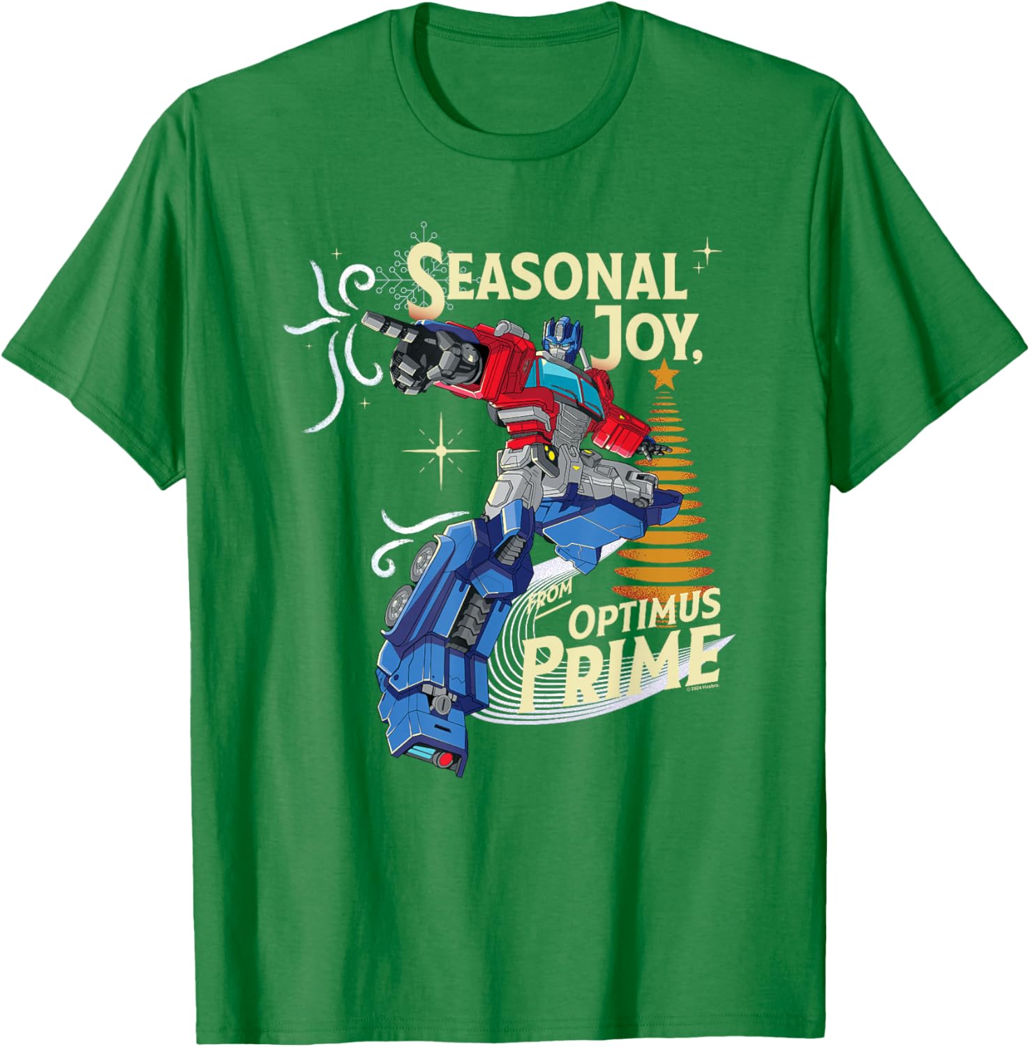 Transformers Optimus Prime Christmas T-Shirt for Seasonal Cheer - 5