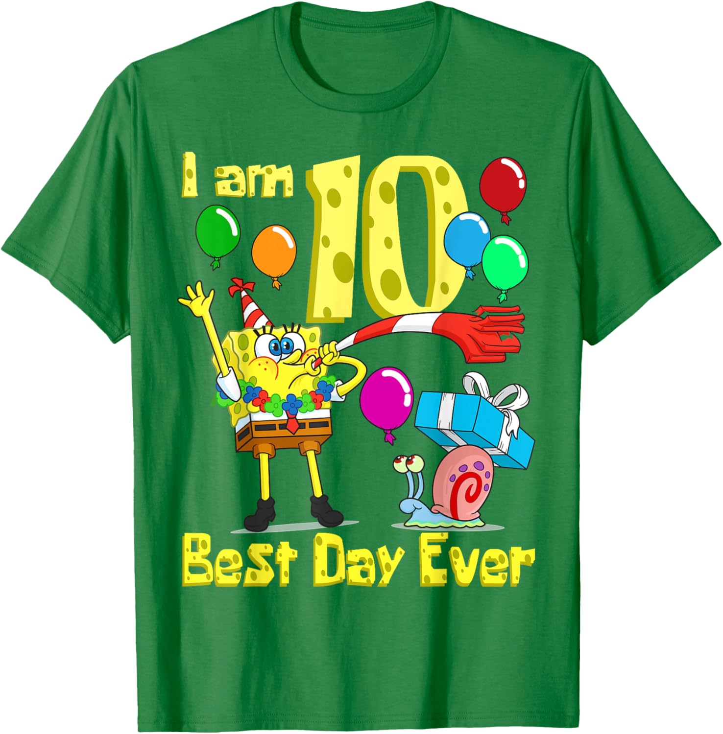 SpongeBob 10th Birthday Party T-Shirt by Mademark for Fun Celebrations - 13
