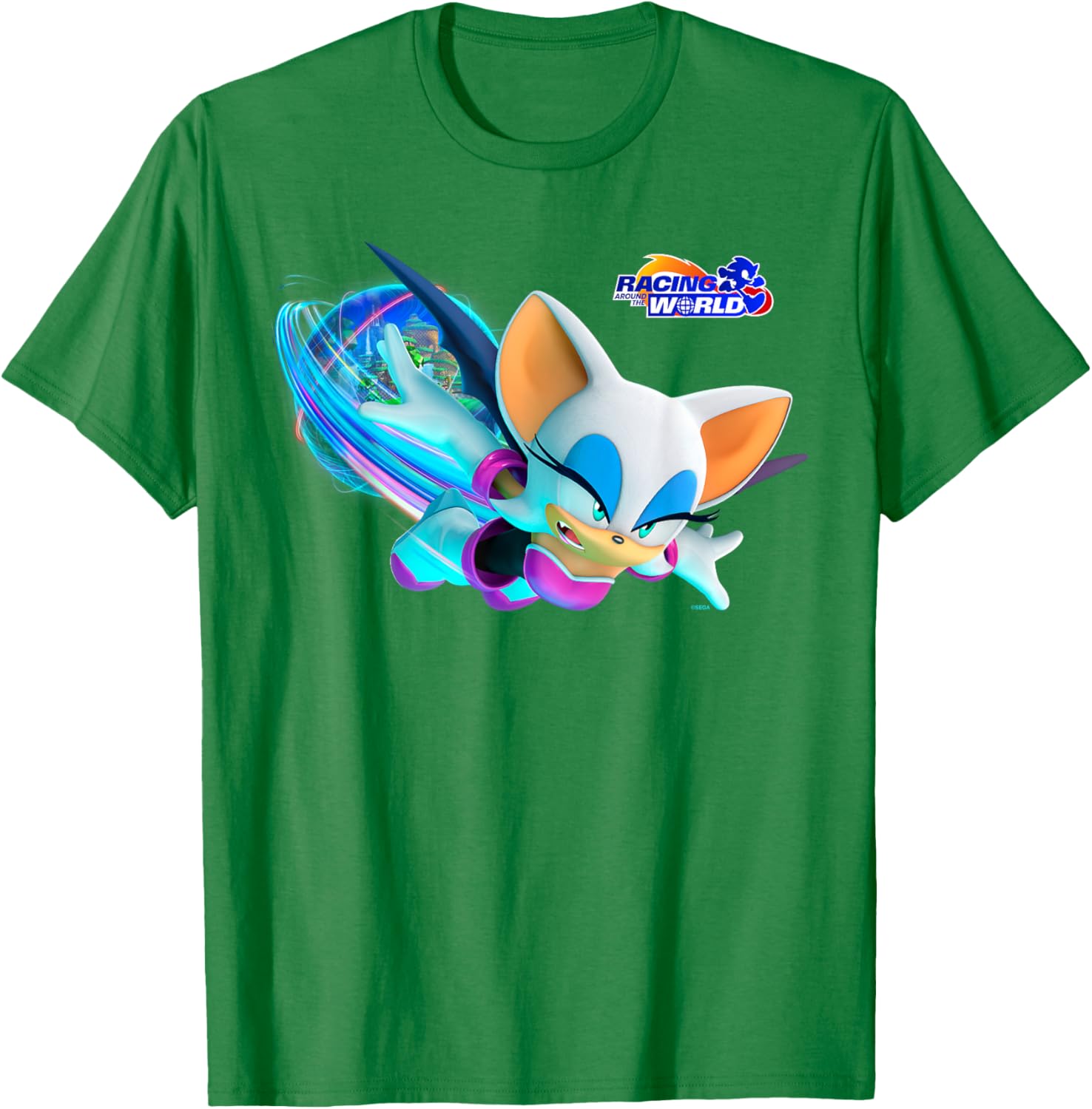 Sonic the Hedgehog Racing Around the World Rouge T-Shirt for Fans - 3