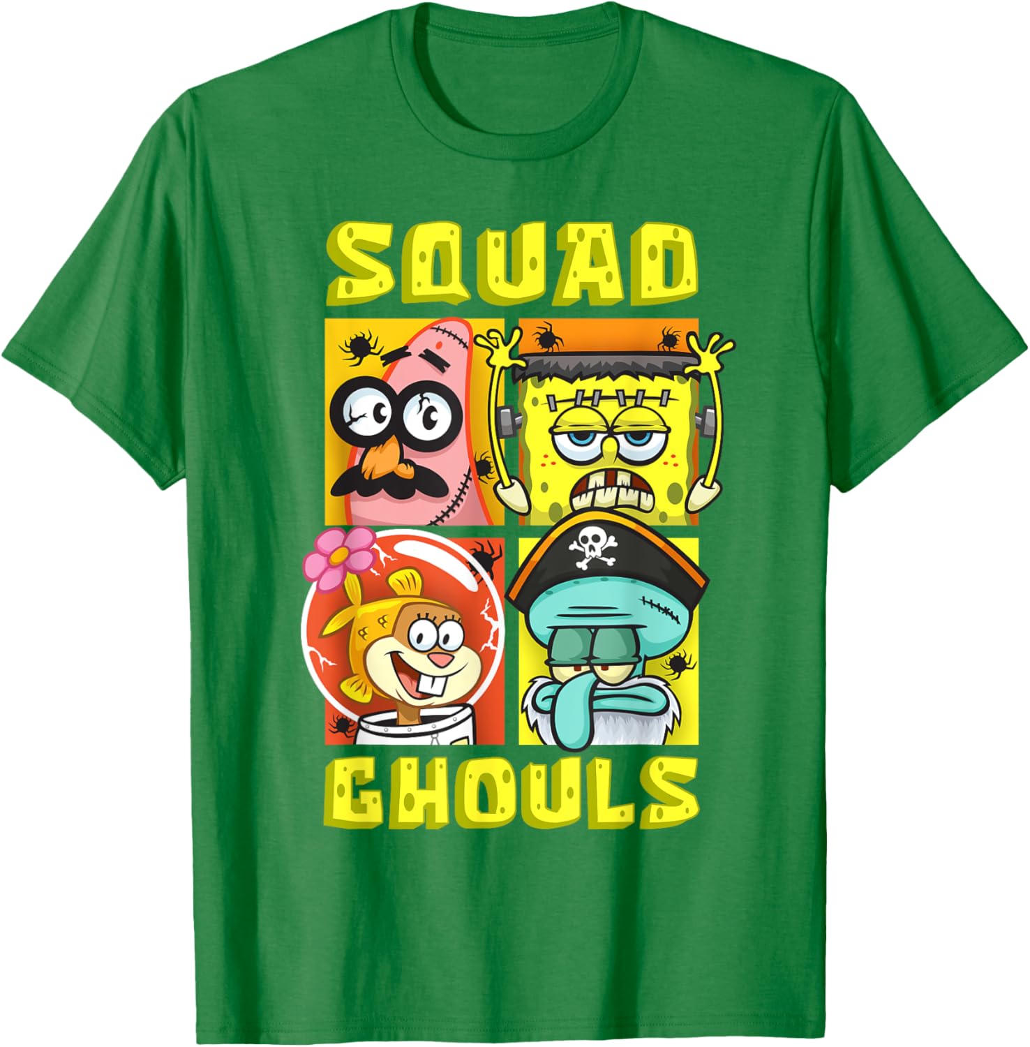 Mademark SpongeBob Halloween Squad T-Shirt with Patrick, Squidward & Sandy - 9