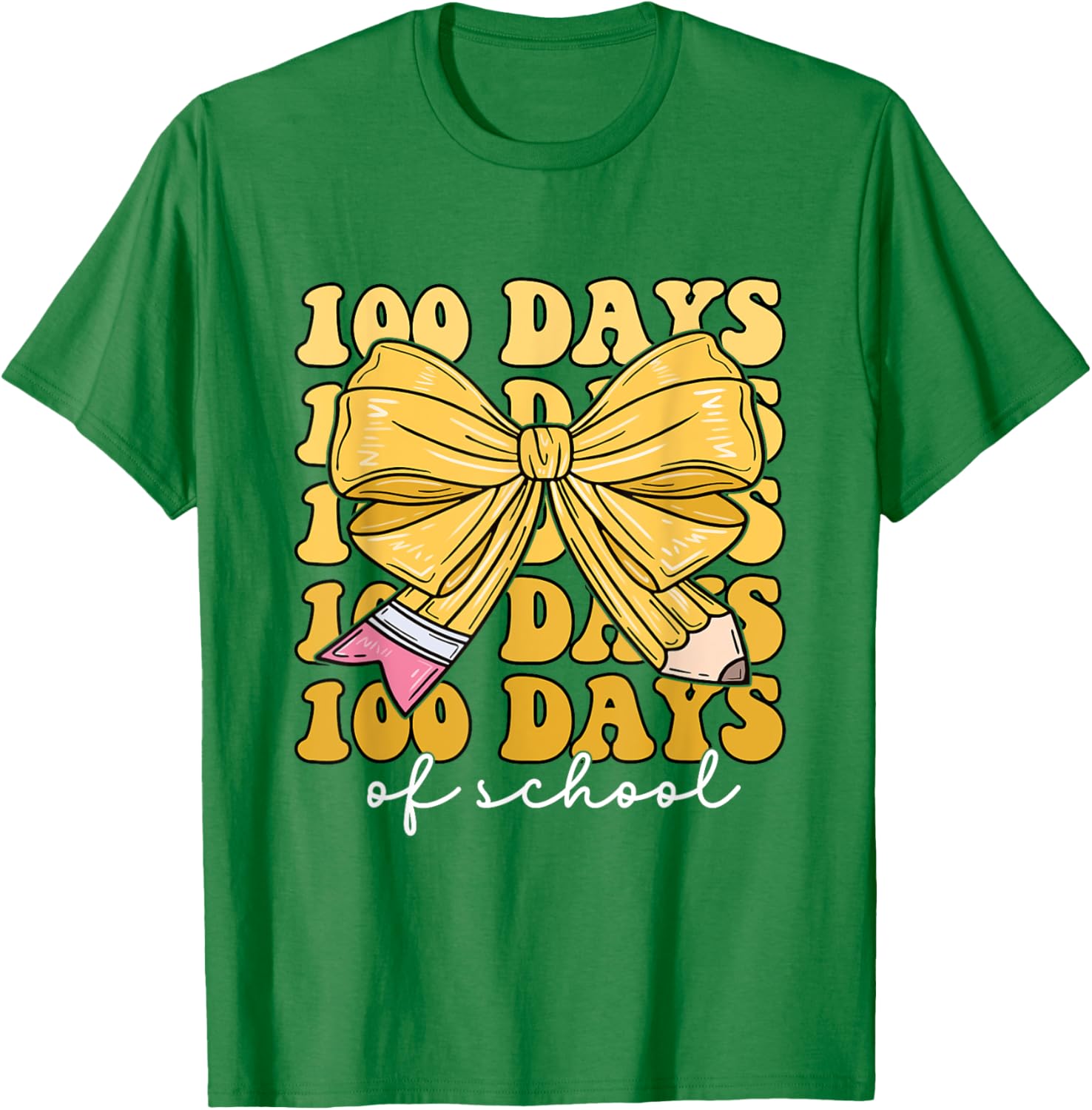 100 Days of School Coquette Bow T-Shirt for Girls Fun and Stylish - 15