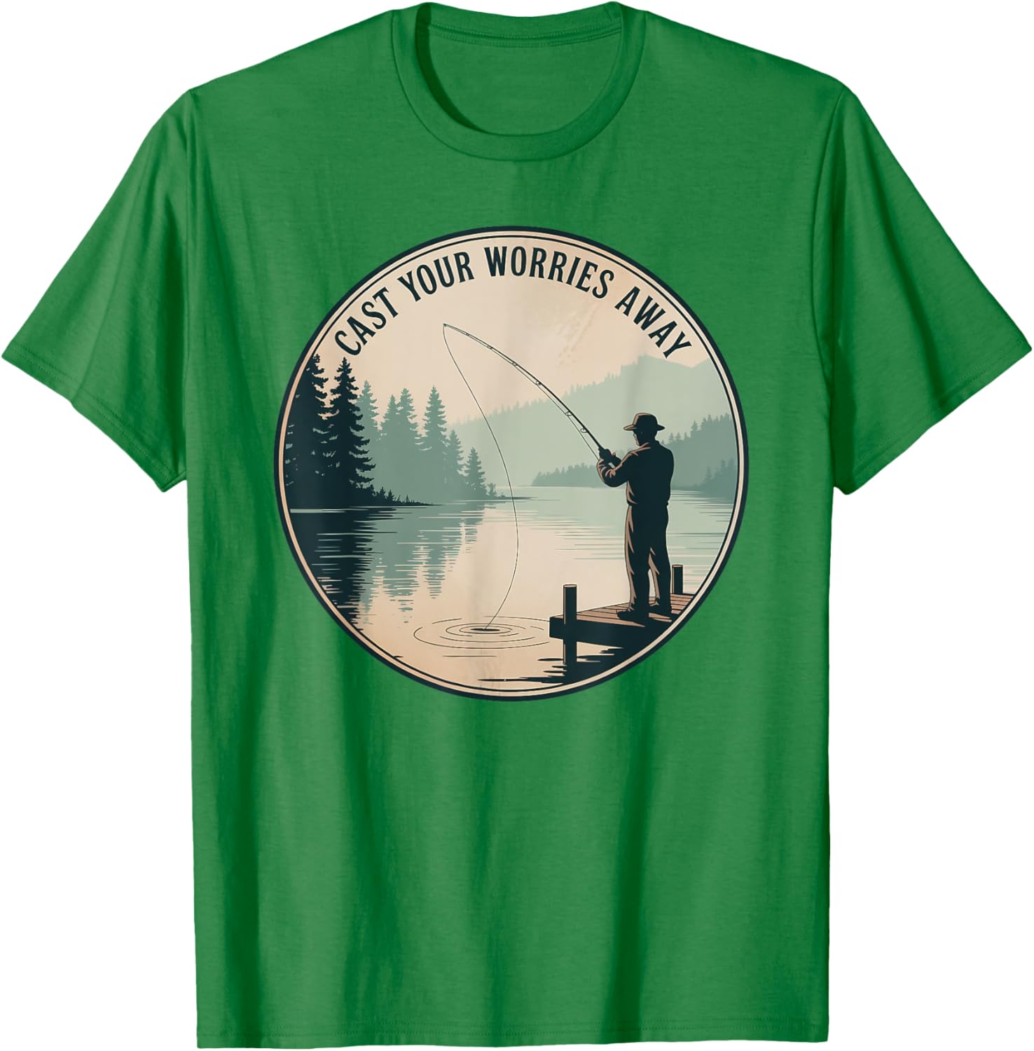 Relaxing Fishing Scenery T-Shirt for Nature Lovers and Outdoor Enthusiasts - 11