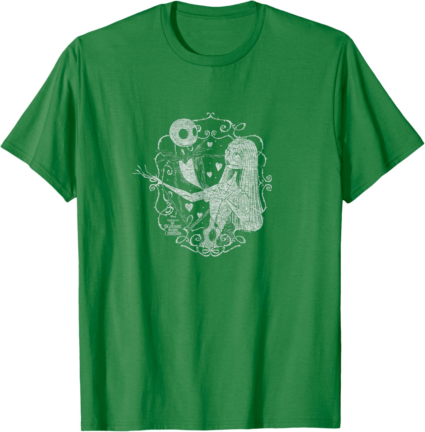 Nightmare Before Christmas Jack and Sally Valentine T-Shirt for Couples - 24