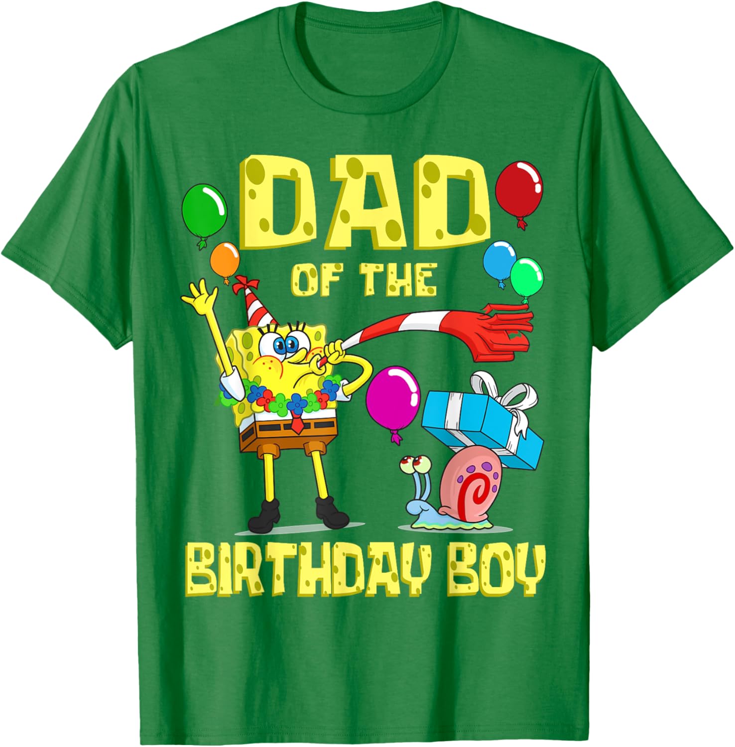SpongeBob Daddy of the Birthday Boy Theme T-Shirt for Fun Parties - 7