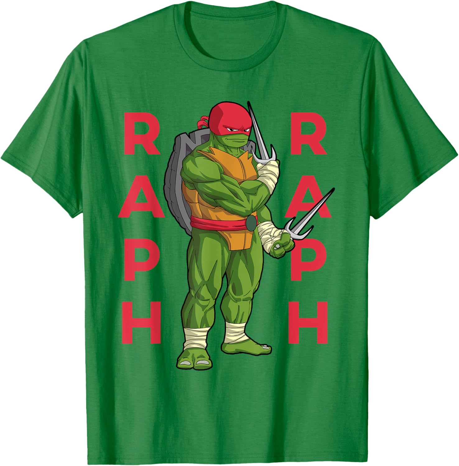 Raphael TMNT Sai Jutsu T-Shirt in Action Pose - Stylish Apparel for Fans - 2