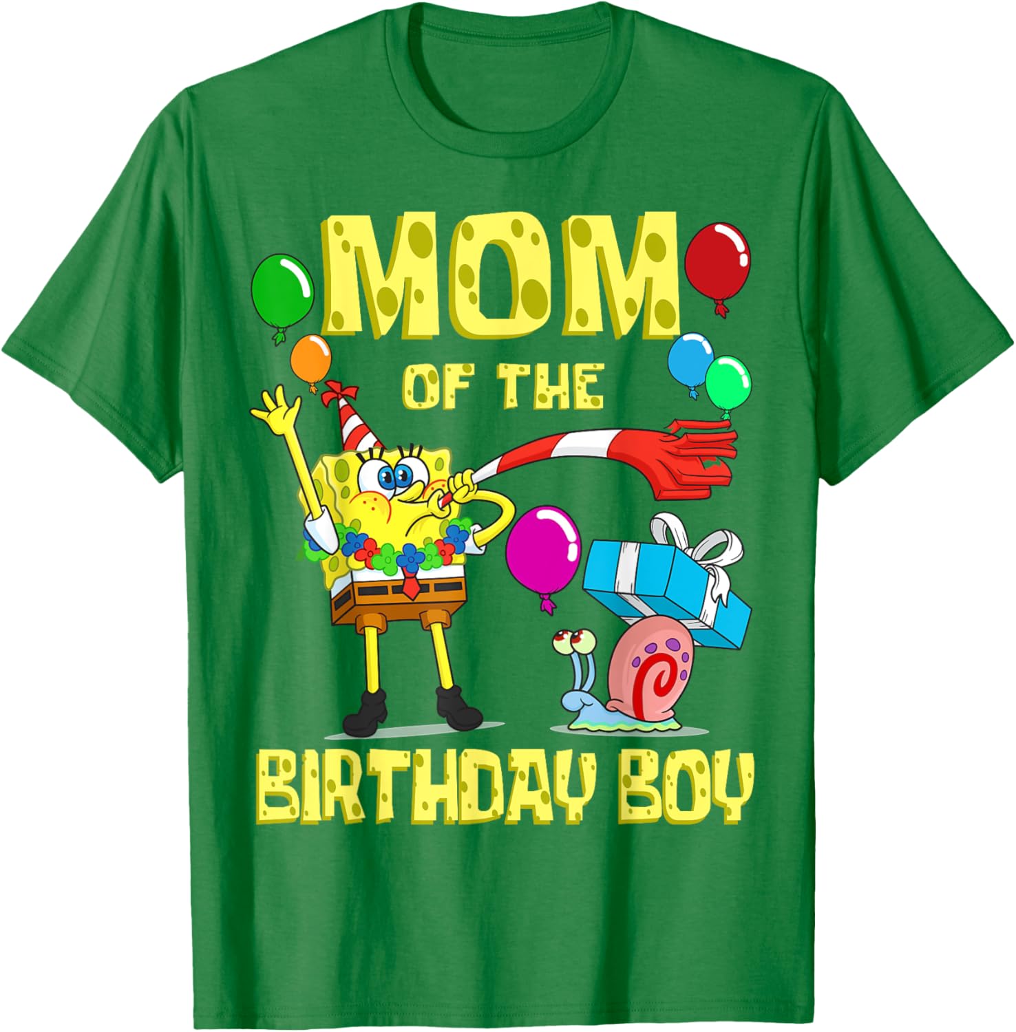 SpongeBob Mommy of the Birthday Boy Party T-Shirt for Fun Celebrations - 14