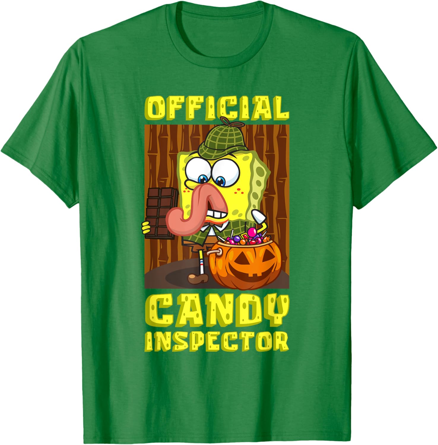 Mademark SpongeBob SquarePants Halloween Candy Inspector Fun T-Shirt - 8