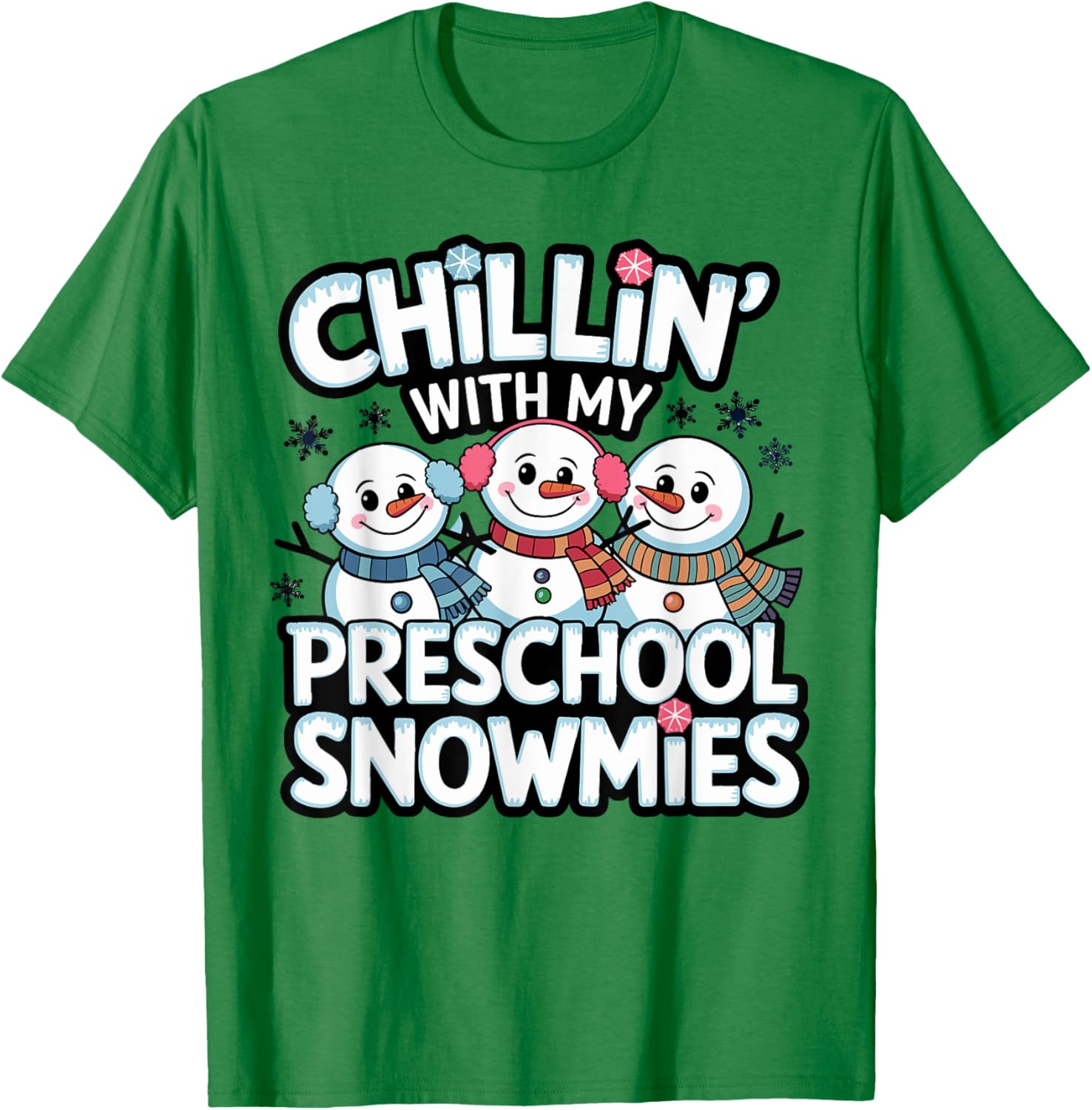 Chillin with My Snowmie Kid Winter T-Shirt for Teachers and Students - 8