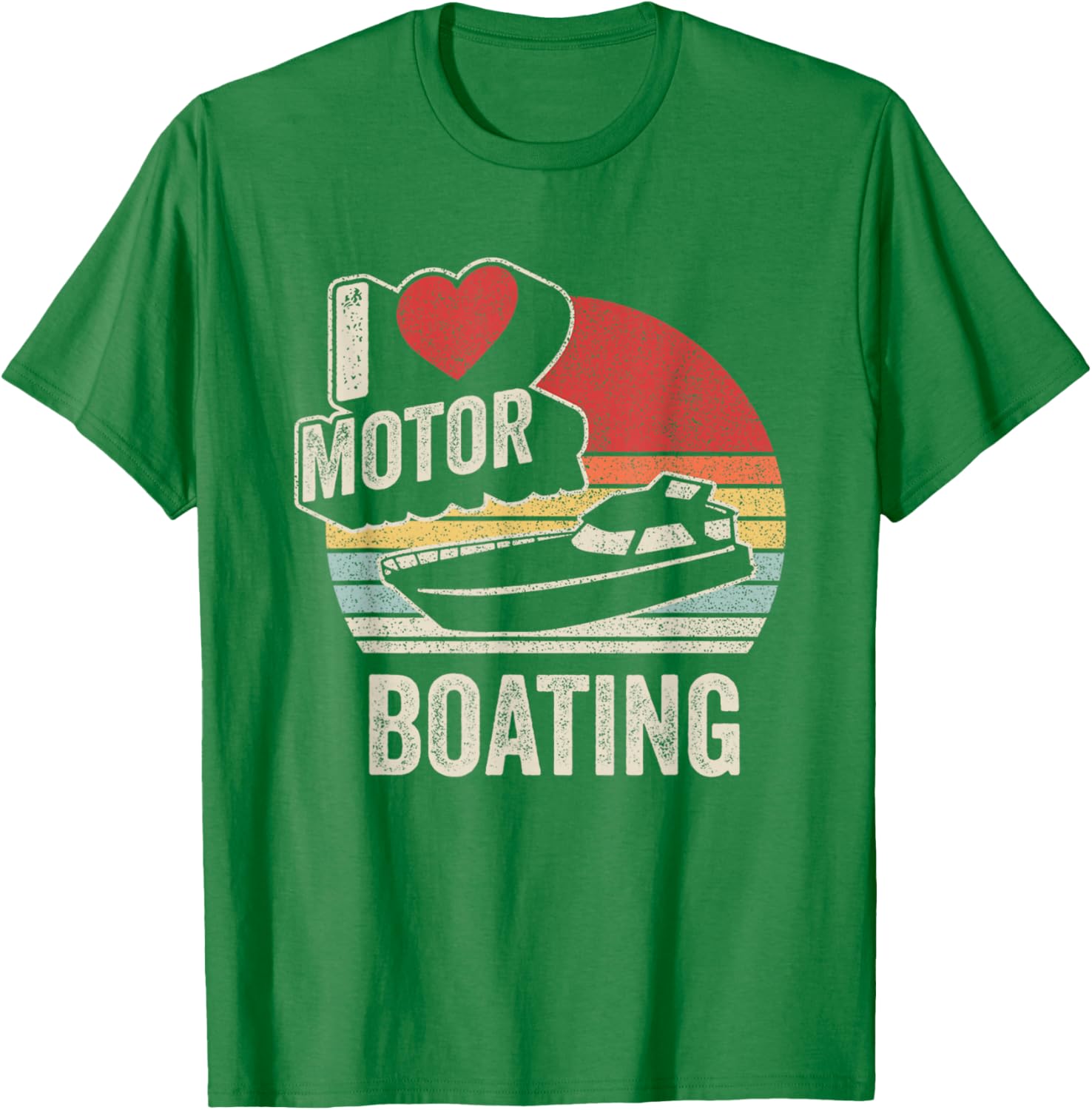 Vintage Retro I Love Motor Boating Funny T-Shirt for Boaters and Enthusiasts - 12