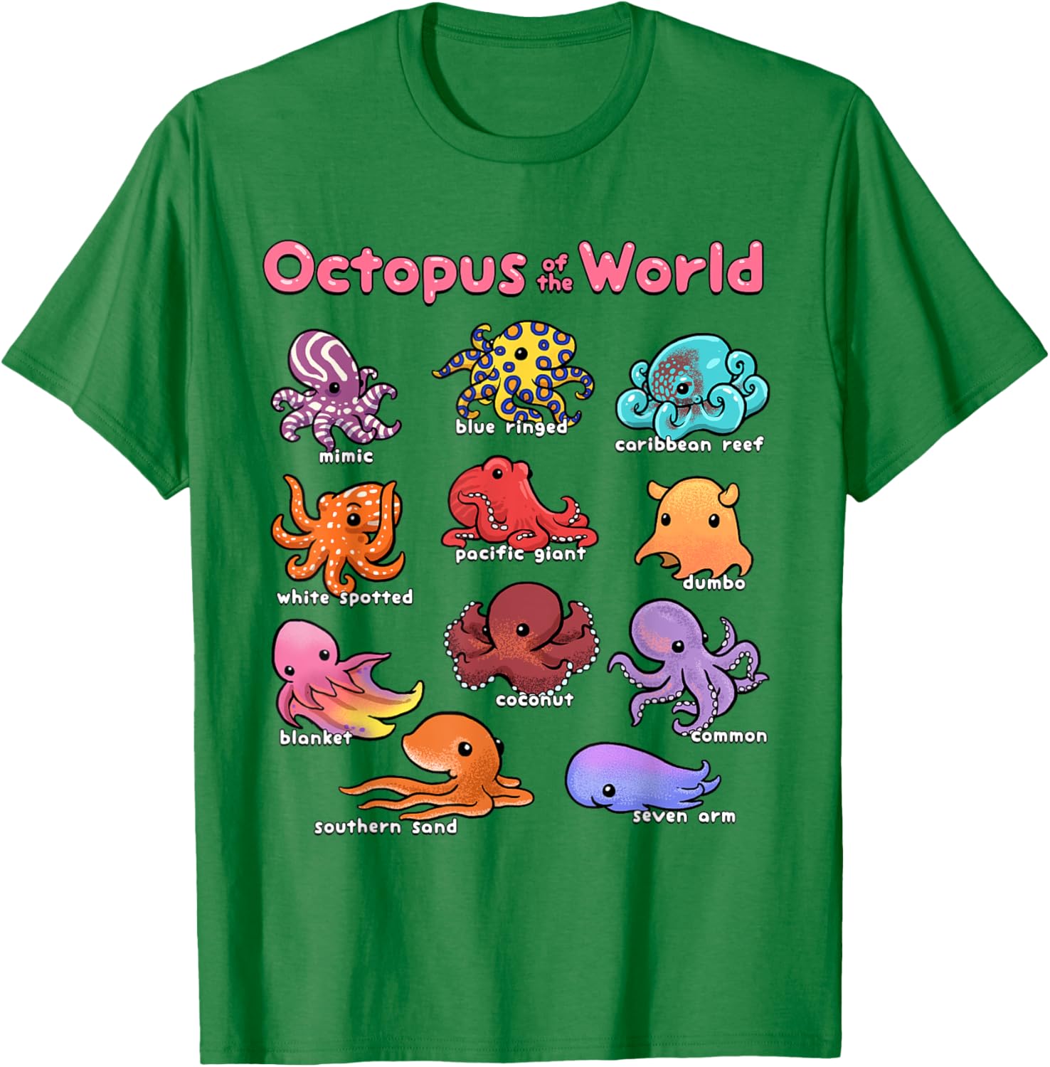 Octopus Sea Animals T-Shirt for Marine Life Lovers and Ocean Enthusiasts - 5