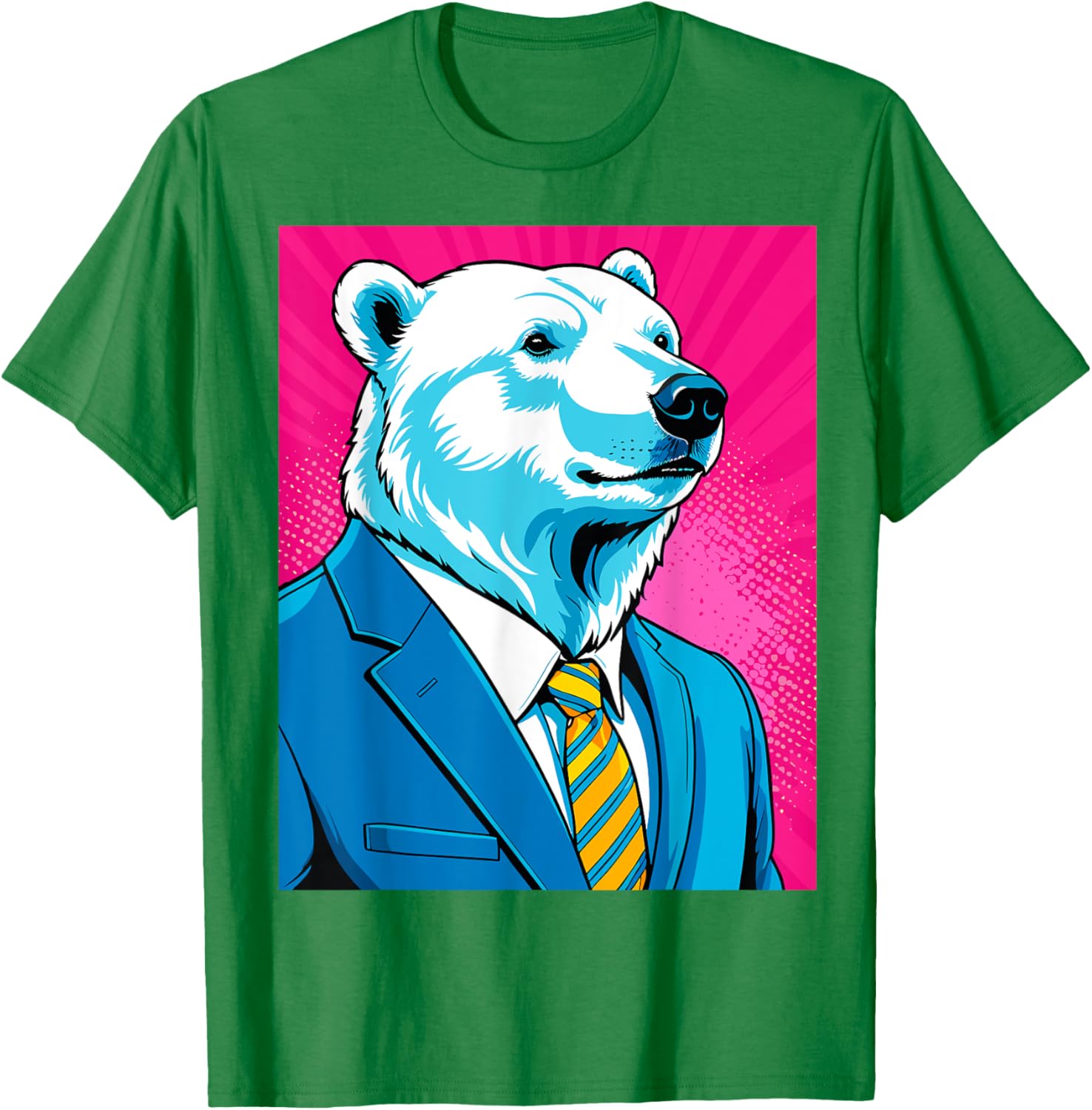 Pop Art Polar Bear in Suit T-Shirt for Fun and Unique Fashion - 10