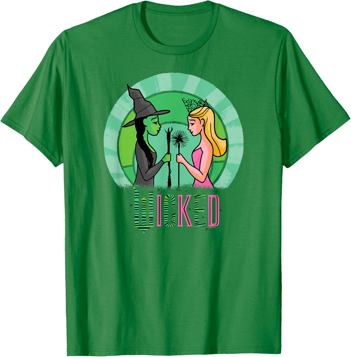Wicked Glinda and Elphaba Sketched T-Shirt for Fans of the Musical - 5