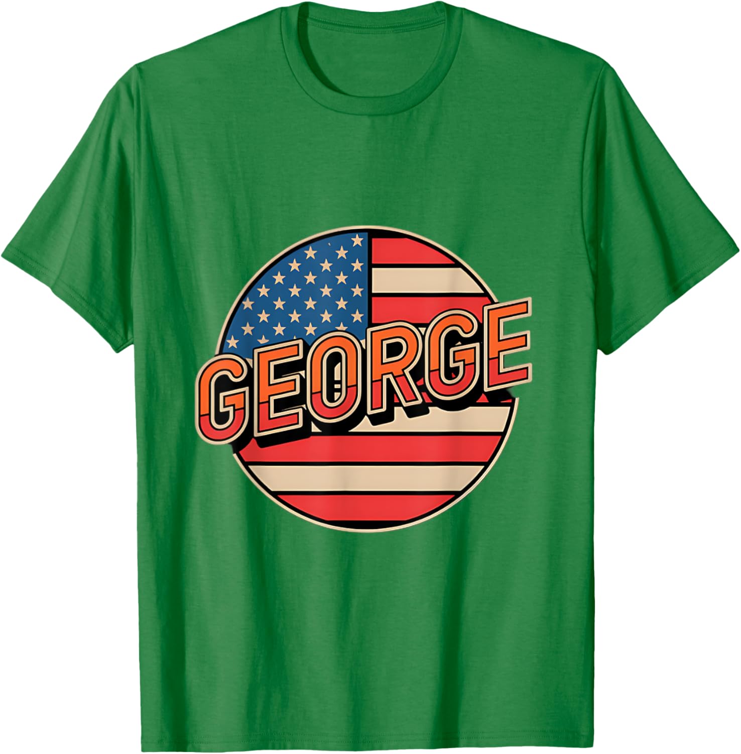 Personalized GEORGE USA Flag T-Shirt for Proud Patriots - 15