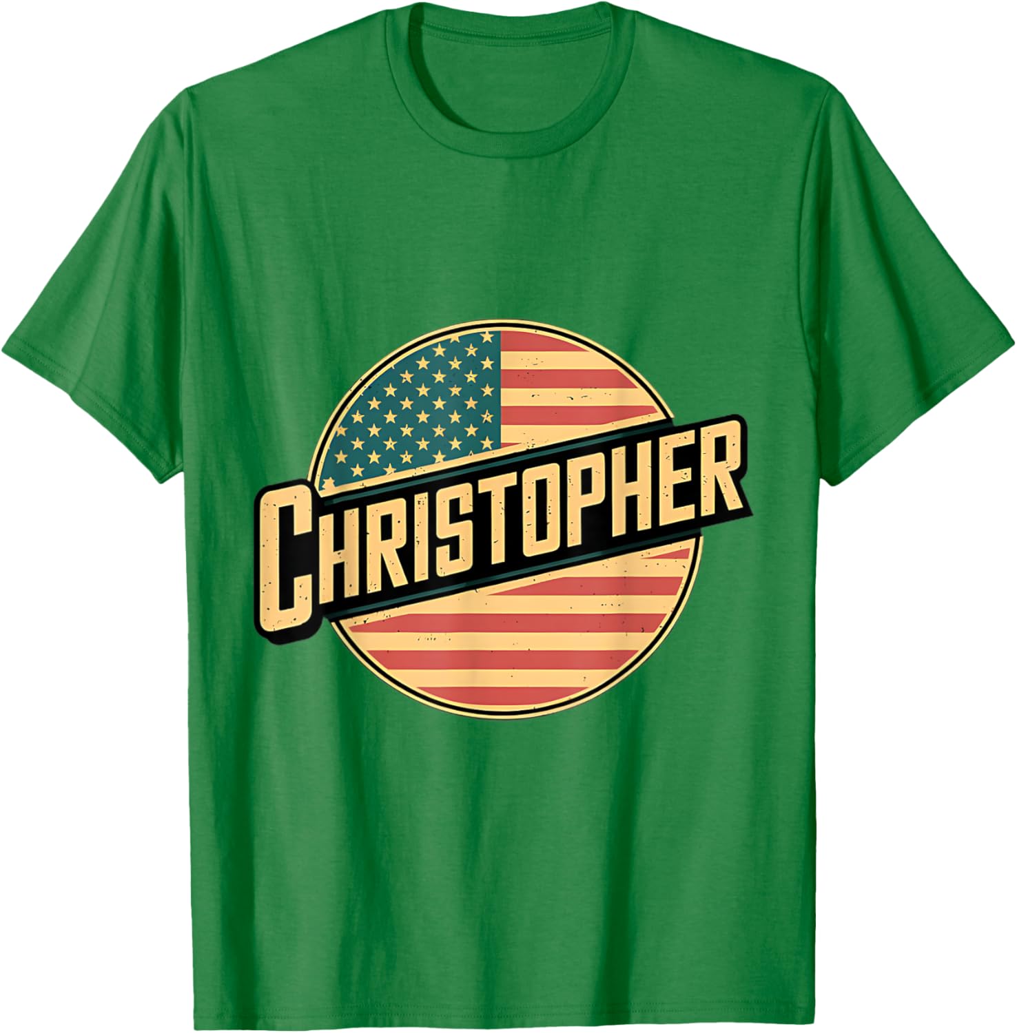 Personalized CHRISTOPHER USA Flag T-Shirt for Patriotic Style - 6