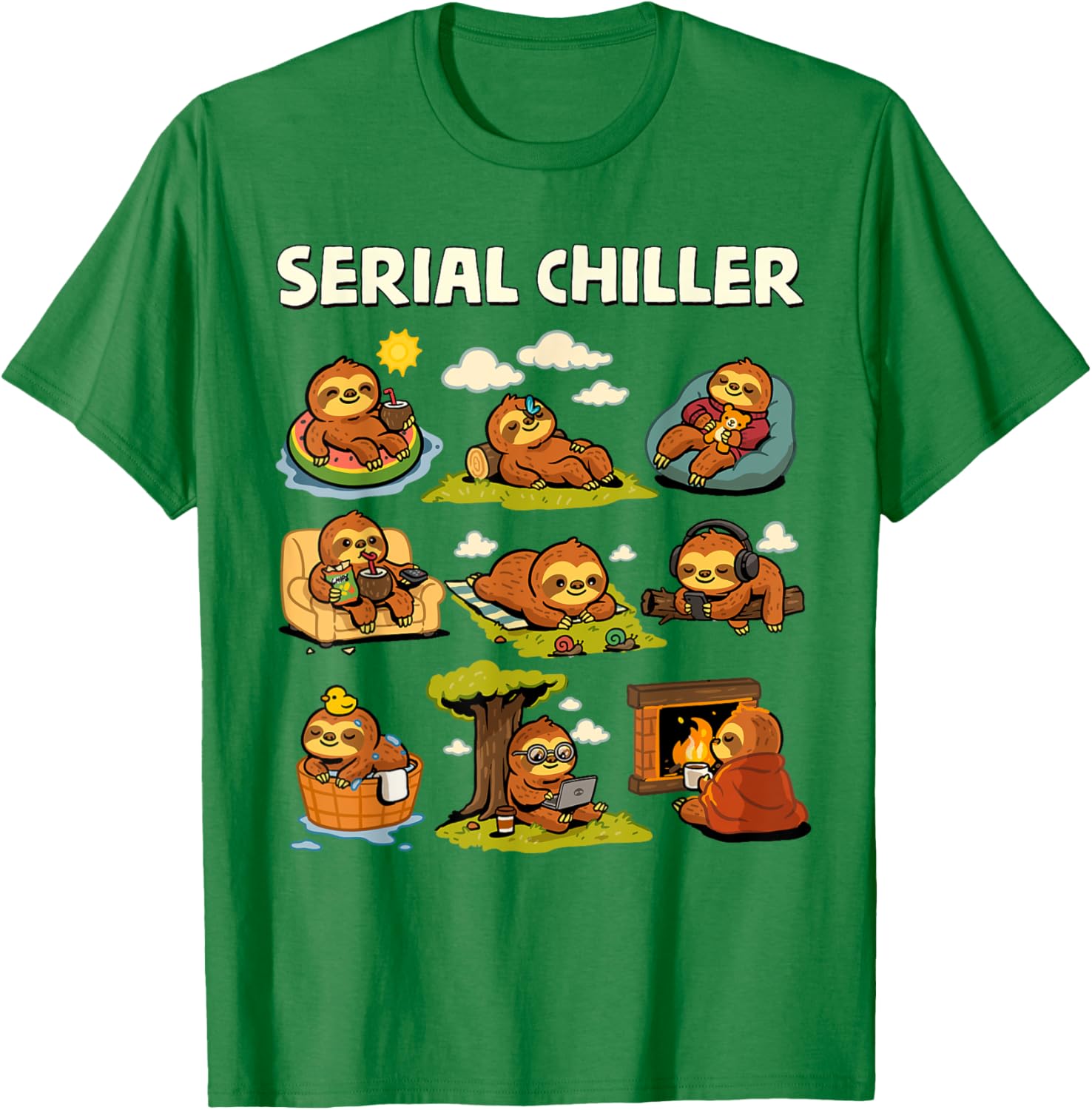 Serial Sloth Chiller T-Shirt for Relaxed Retirement and Lazy Days - 14