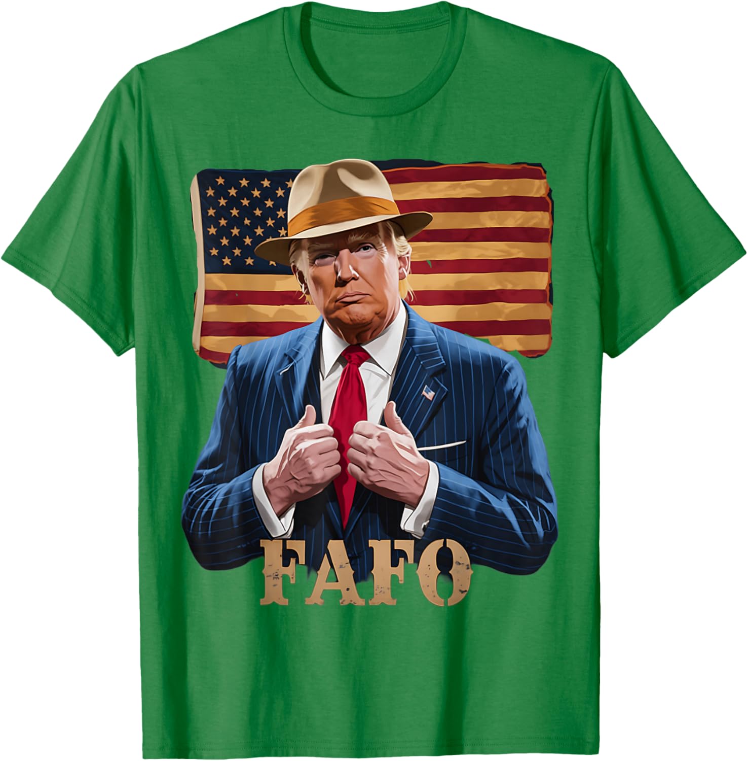 President Trump FAFO US Flag T-Shirt for Patriotic Fans and Supporters - 5