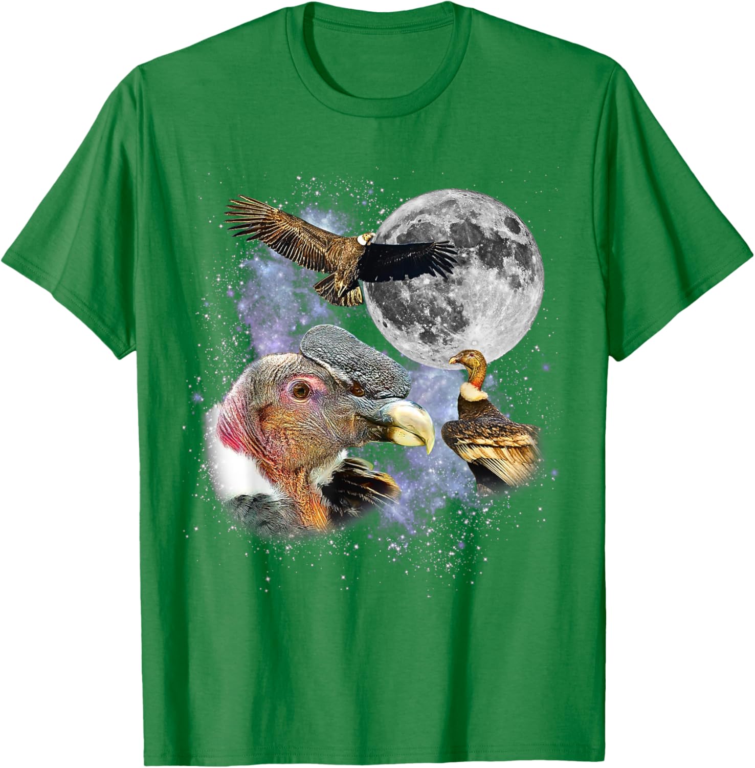 Retro Andean Condor Moon Graphic 90s Vintage T-Shirt for Cool Style - 12