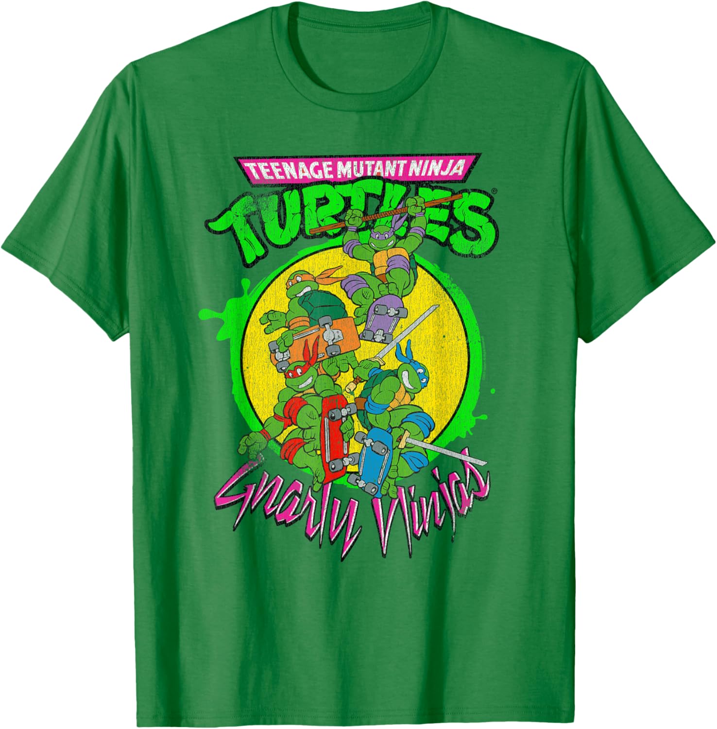 Teenage Mutant Ninja Turtles Gnarly Ninjas Retro T-Shirt for Fans - 2