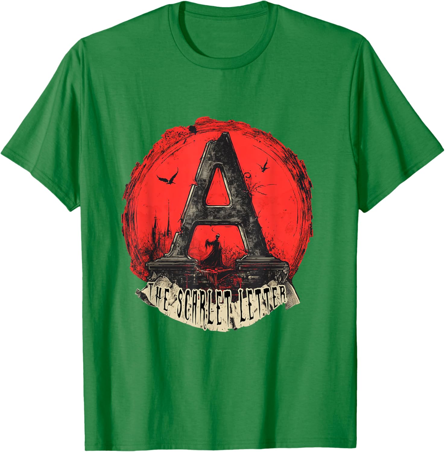Stylish Scarlet Letter T-Shirt for Fans of Classic Literature Apparel - 3