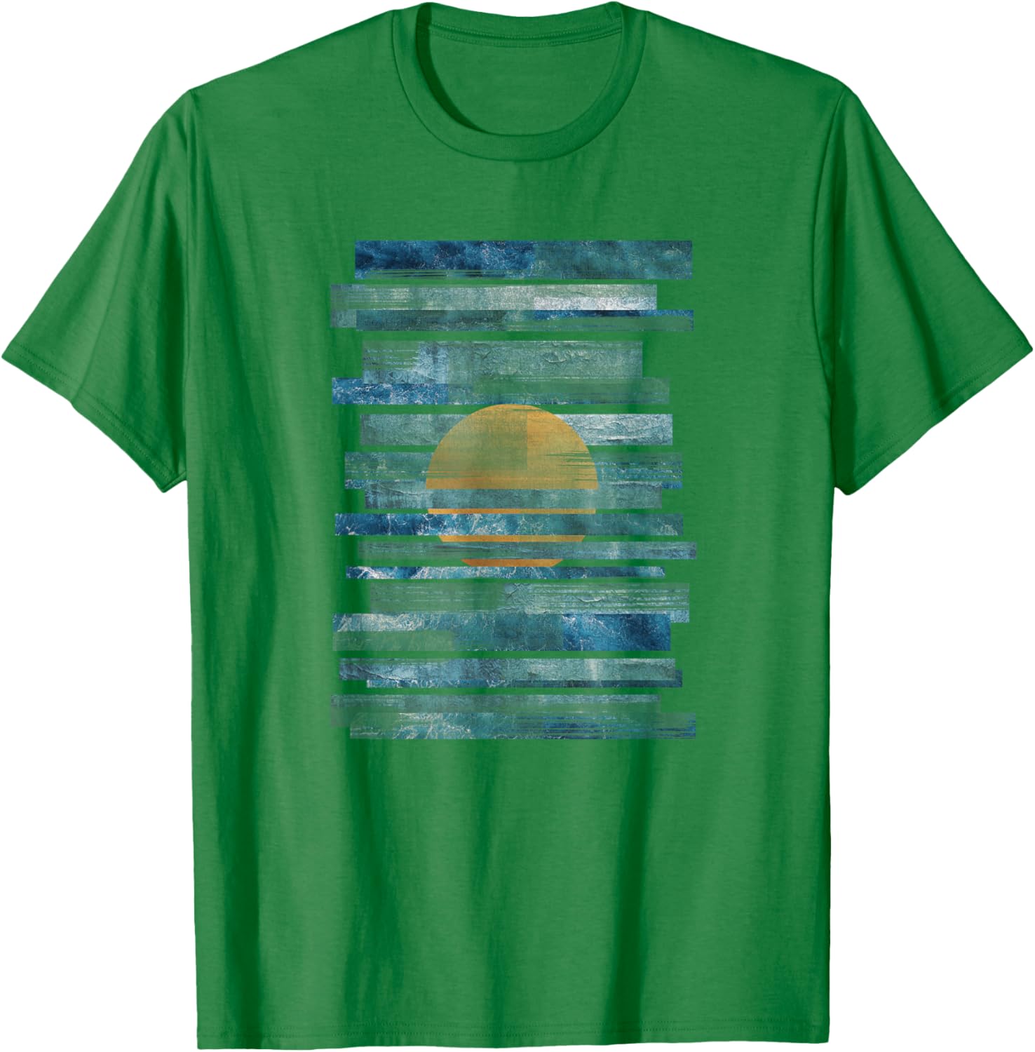 Oceanic Sunset Strips T-Shirt for Effortless Style and Comfort - 26