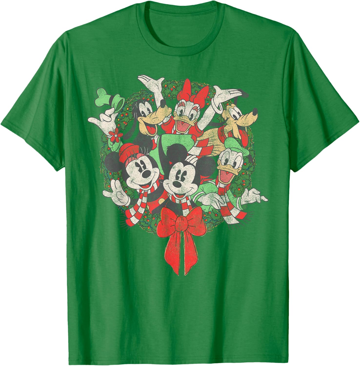 Disney Christmas Wreath T-Shirt for Festive Family Gatherings - 6