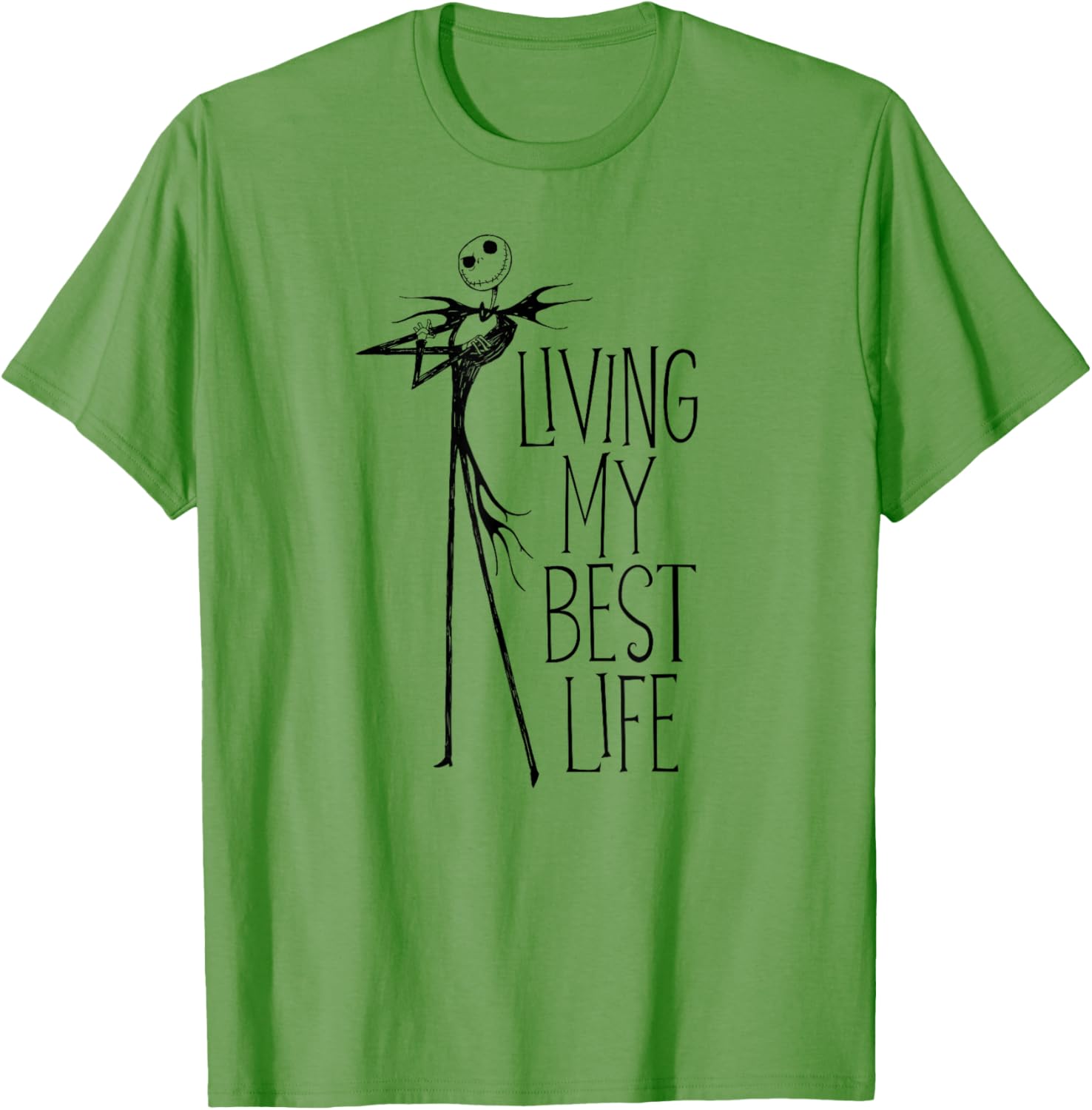 Men's Nightmare Before Christmas Jack Living My Best Life T-Shirt in White - 2
