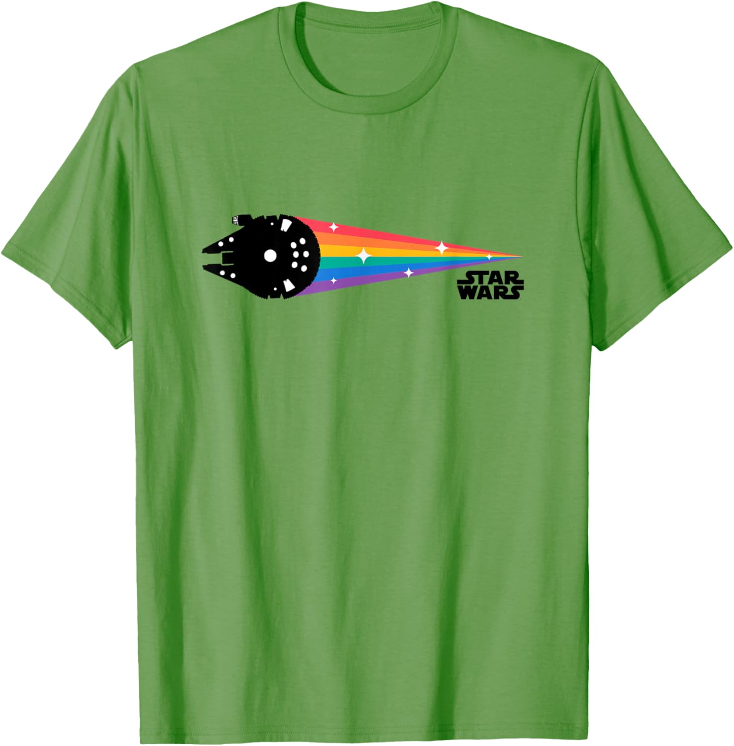 Star Wars Millennium Falcon Retro Rainbow Logo T-Shirt for Fans - 2