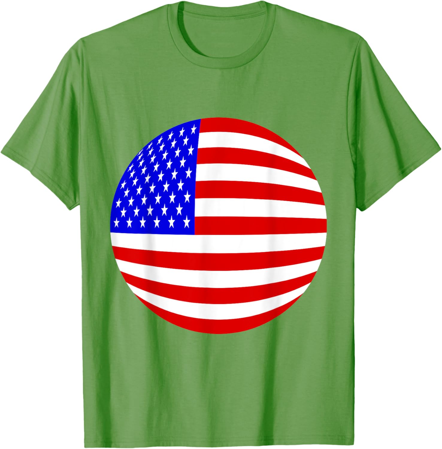 Patriotic American Flag T-Shirt with Stars and Stripes in Red and Blue - 2