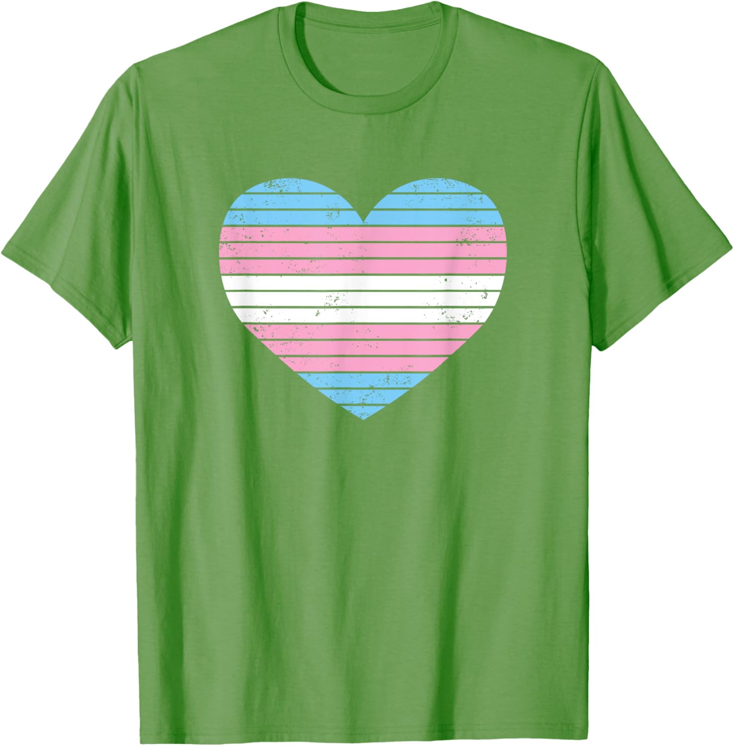 Vintage Heart Transgender Gay Pride Flag T-Shirt for LGBTQIA Supporters - 15