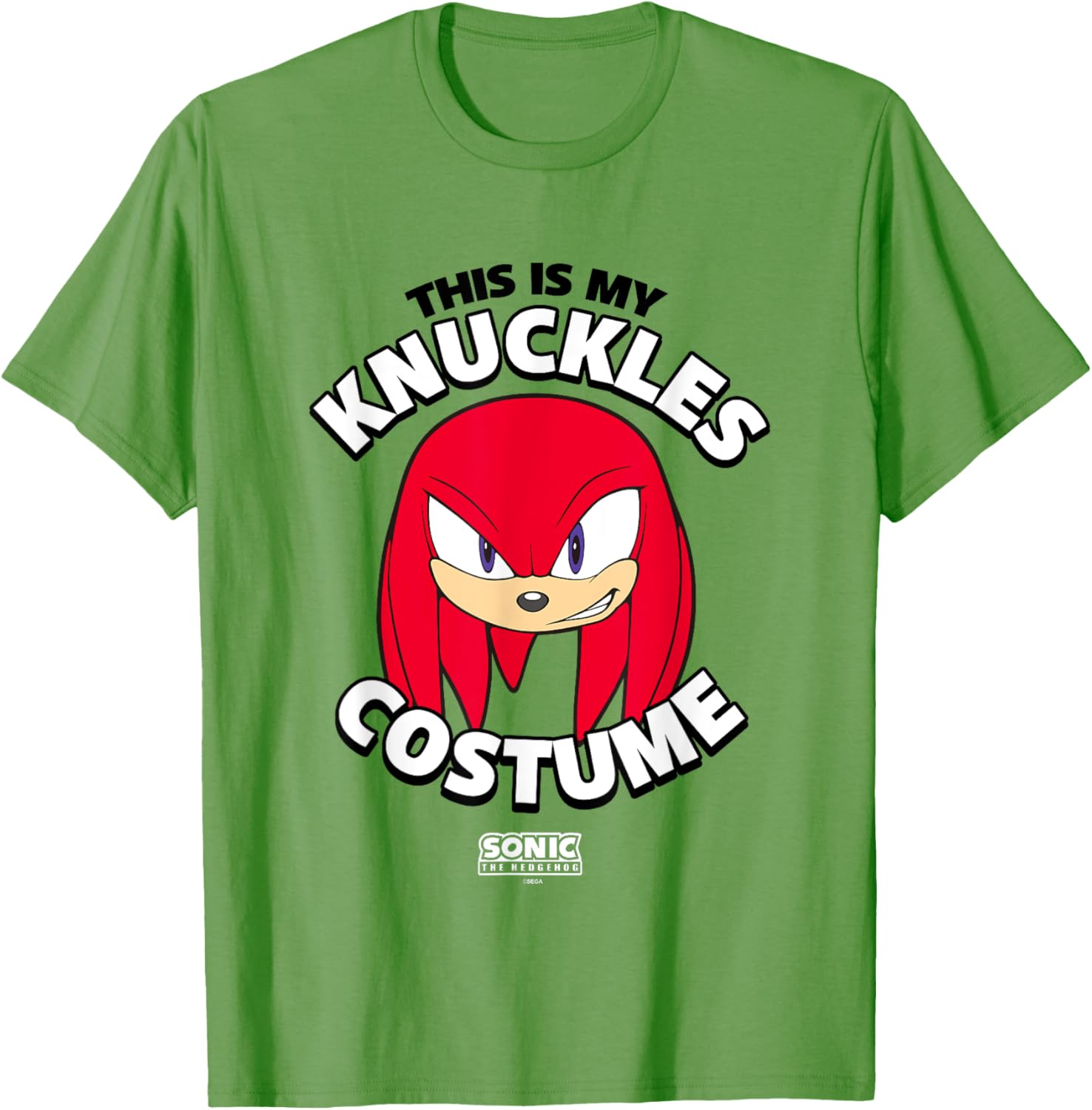 Sonic The Hedgehog Knuckles Costume T-Shirt Perfect for Halloween Fun - 7
