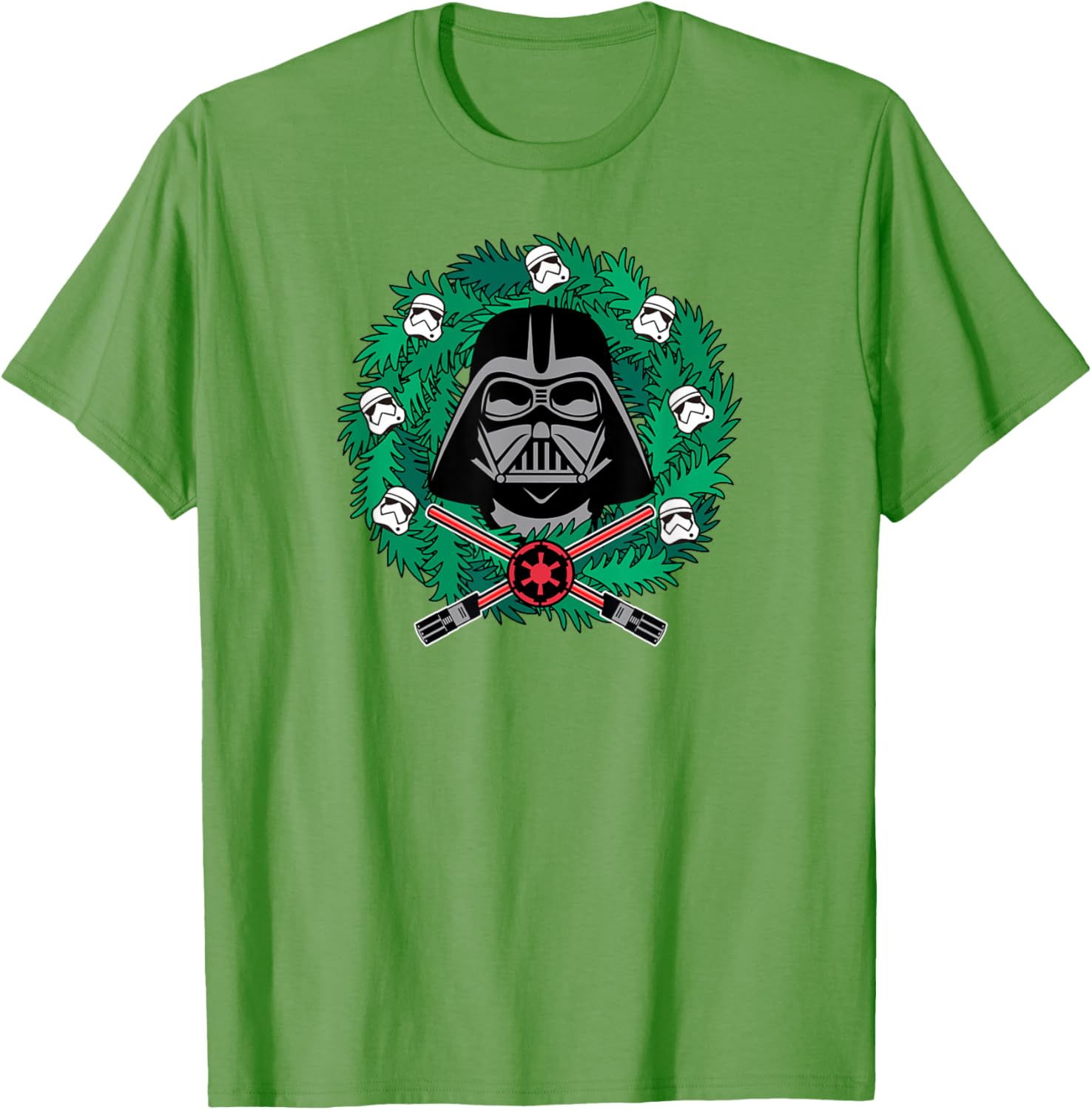Amazon Essentials Men's Darth Vader Wreath T-Shirt for Christmas Fun - 2