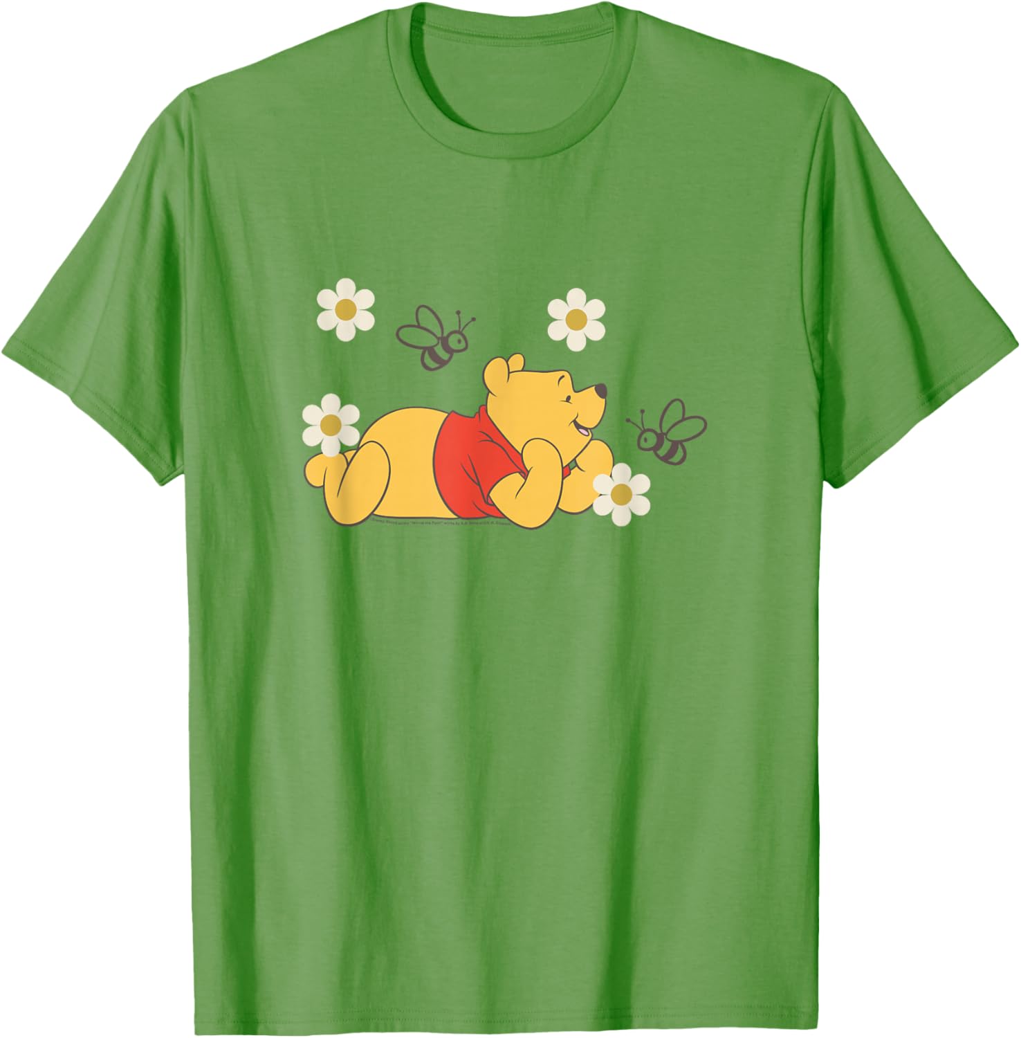 Winnie The Pooh Floral T-Shirt with Bees - Cute Nature-Inspired Apparel - 2
